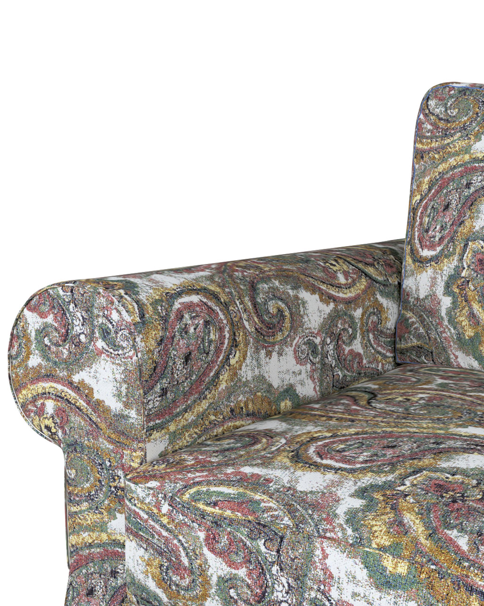 Husa canapea extensibila cu sezlong Backabro culoare multicolor Țesătură împletitură, cu model (hover)