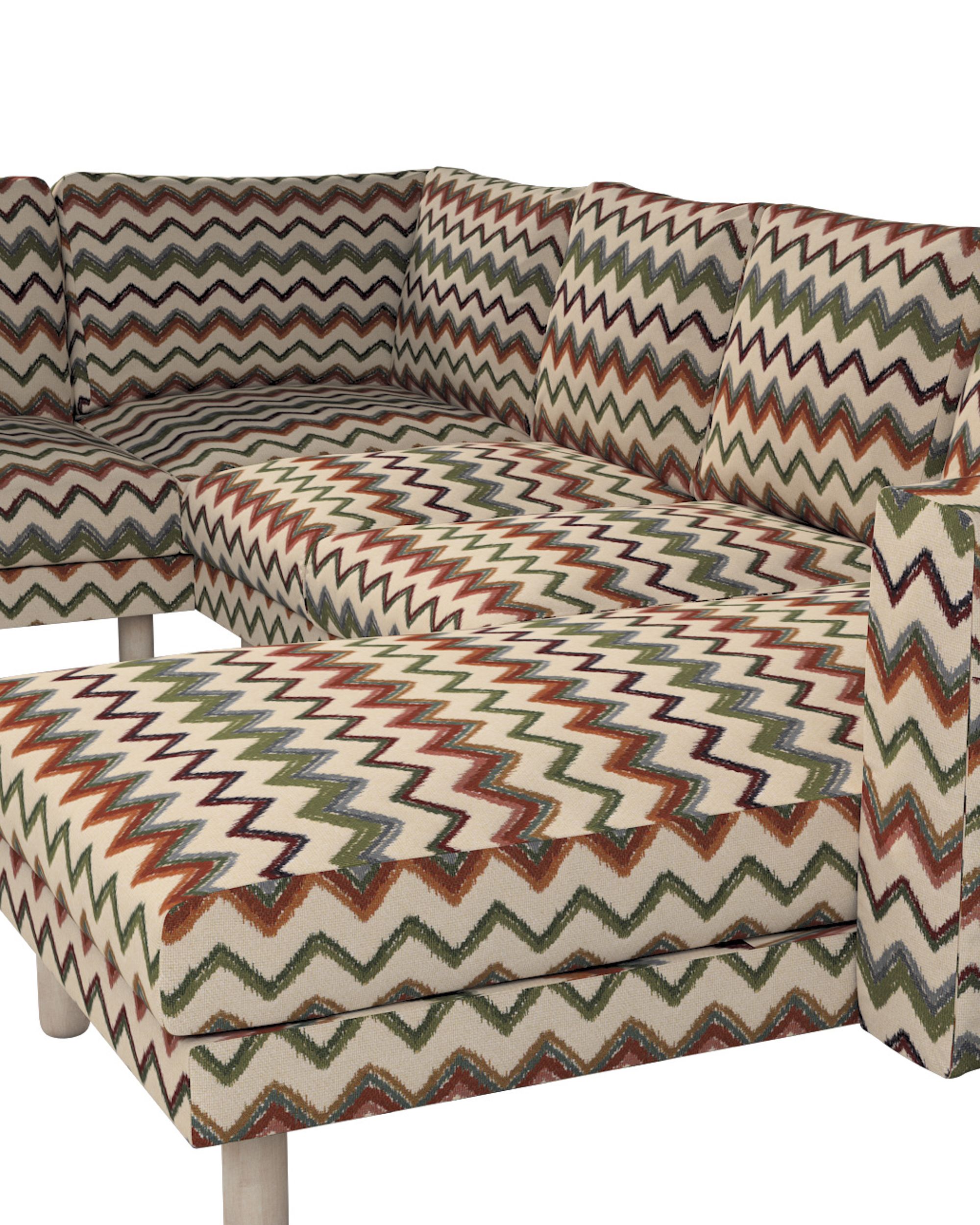 Husă pentru canapea de colț Norsborg cu 5 locuri și șezlong Norsborg culoare multicolor Țesătură împletitură, cu model (hover)