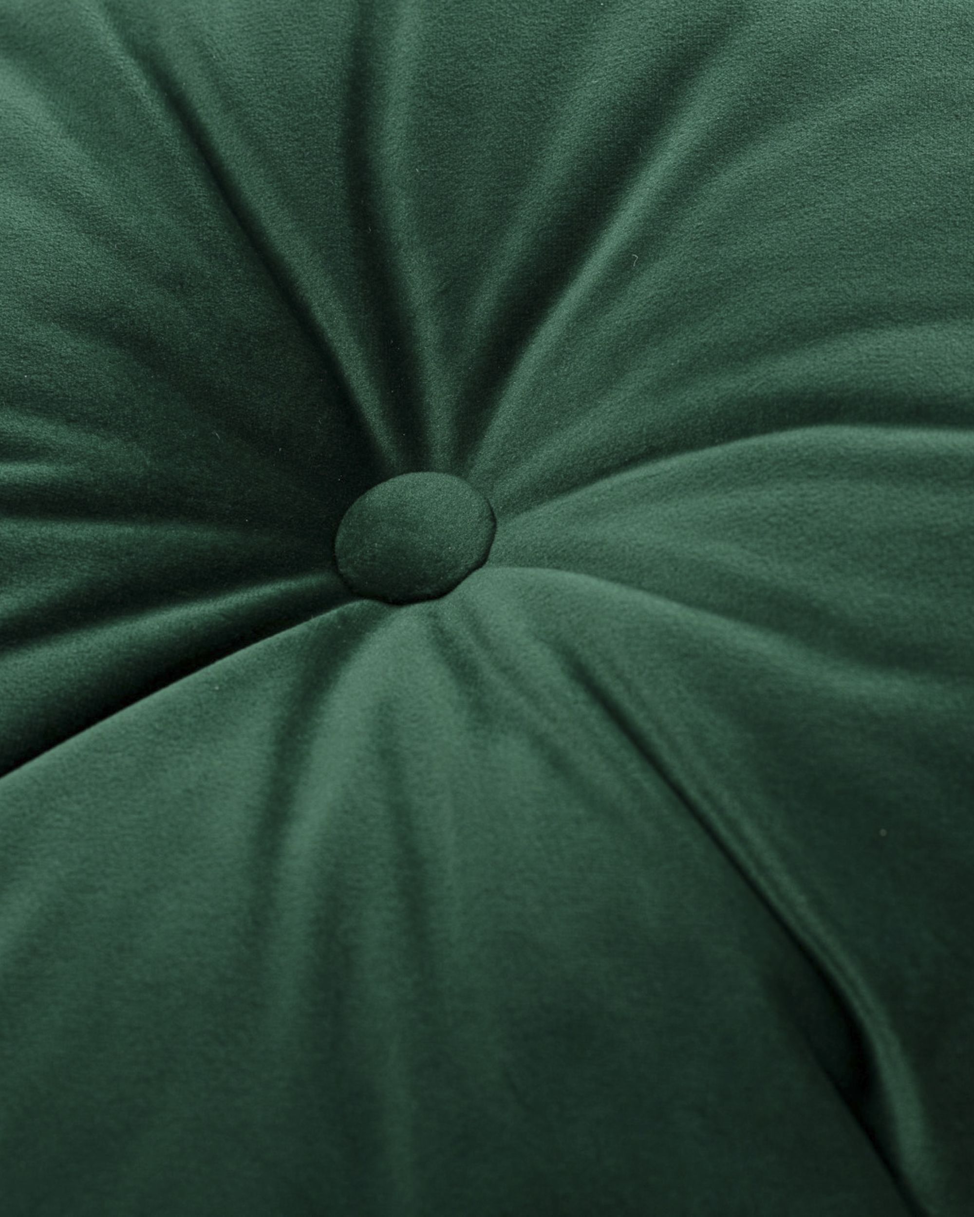 Pernă rotundă din catifea cu buton culoare verde Țesătură gloss, catifea (hover)