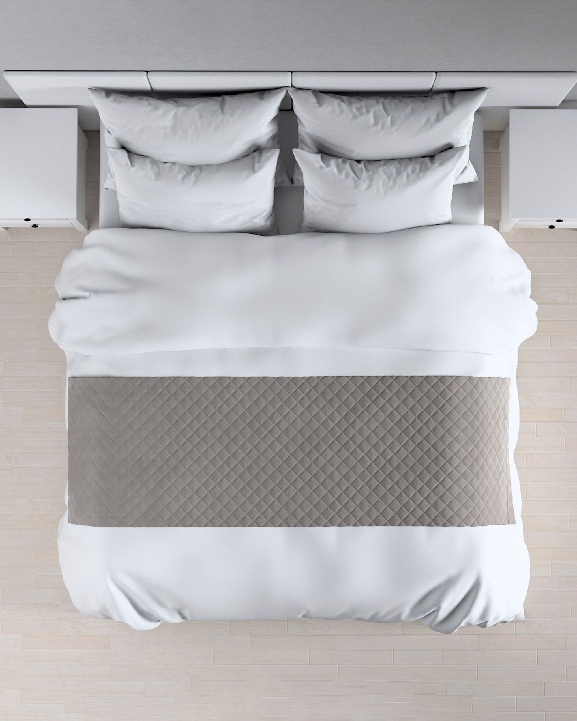 Cuvertură tip runner hotelier Velvet 60x200 cm culoare gri Țesătură gloss, catifea (hover)