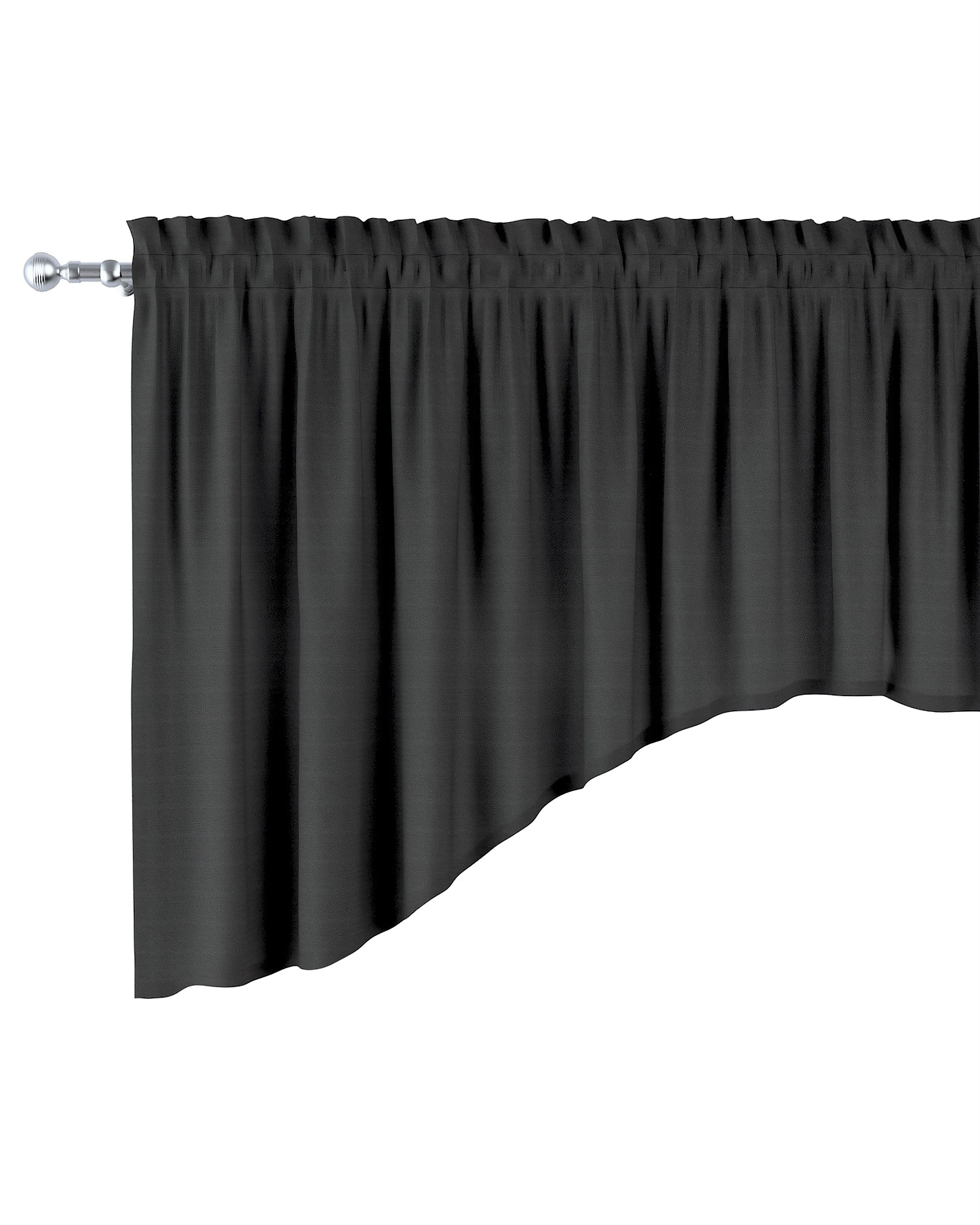 Perdea scurtă arc culoare negru