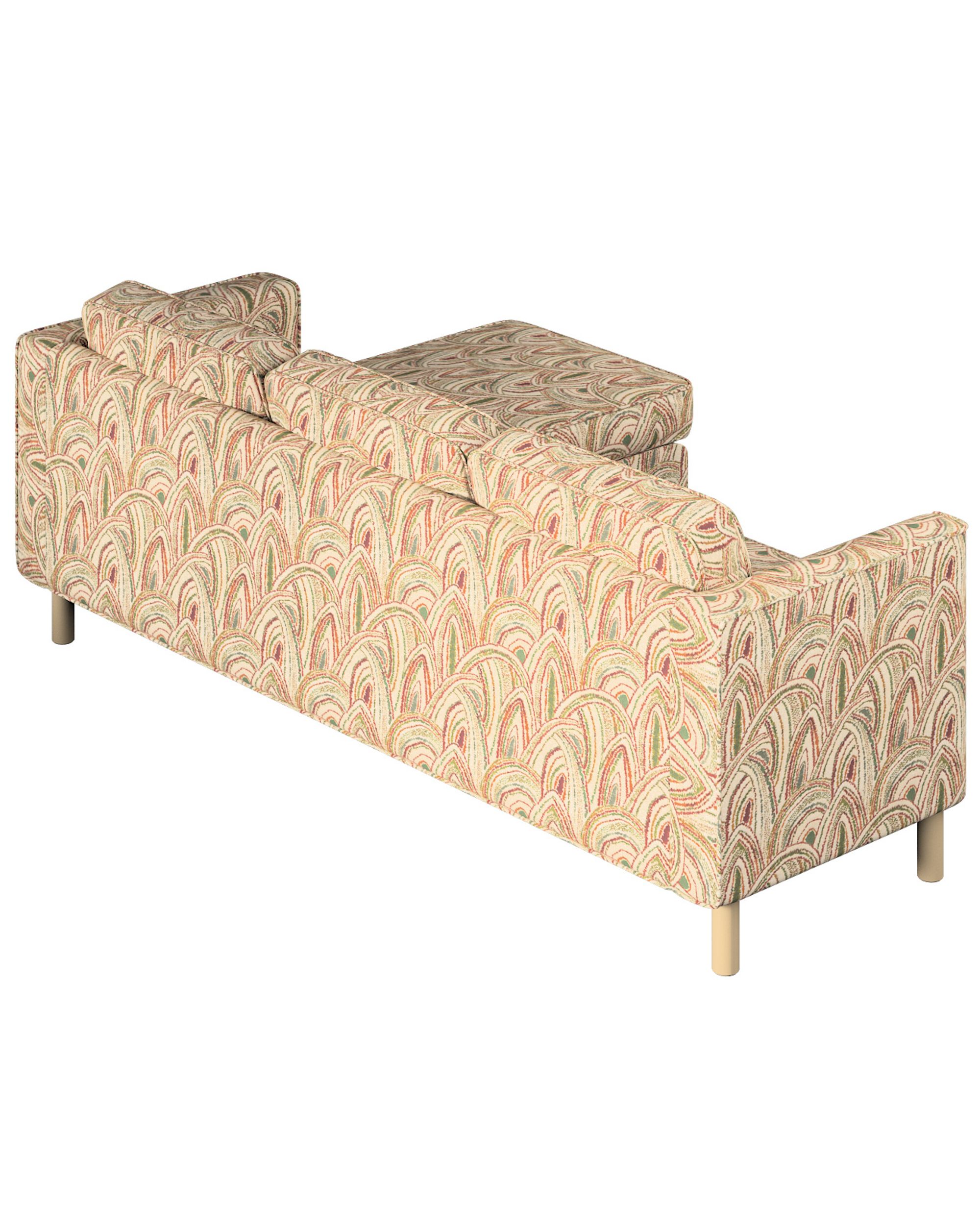 Huse canapea Pärup 3 locuri cu chaise longue culoare multicolor Țesătură împletitură, cu model (hover)