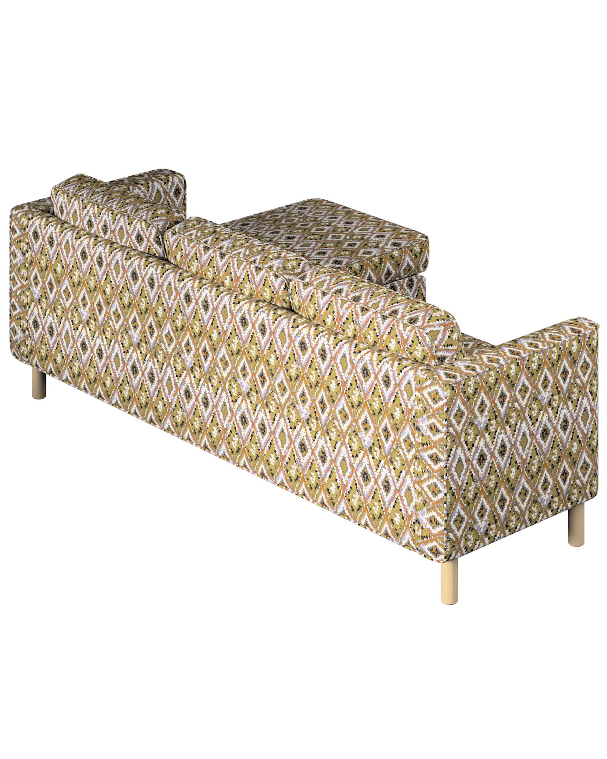 Huse canapea Pärup 3 locuri cu chaise longue culoare multicolor Țesătură împletitură, cu model (hover)
