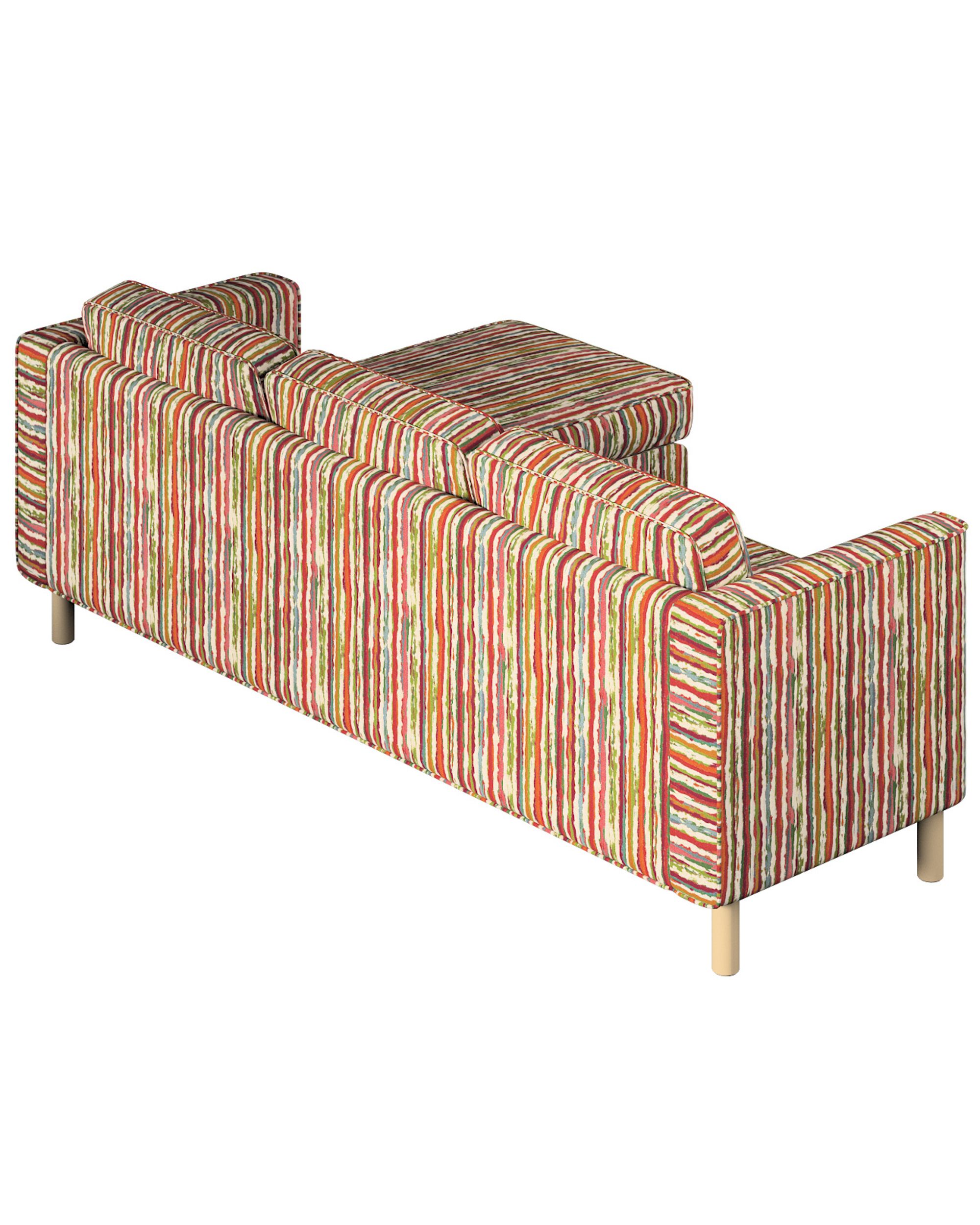 Huse canapea Pärup 3 locuri cu chaise longue culoare multicolor Țesătură împletitură, cu model (hover)