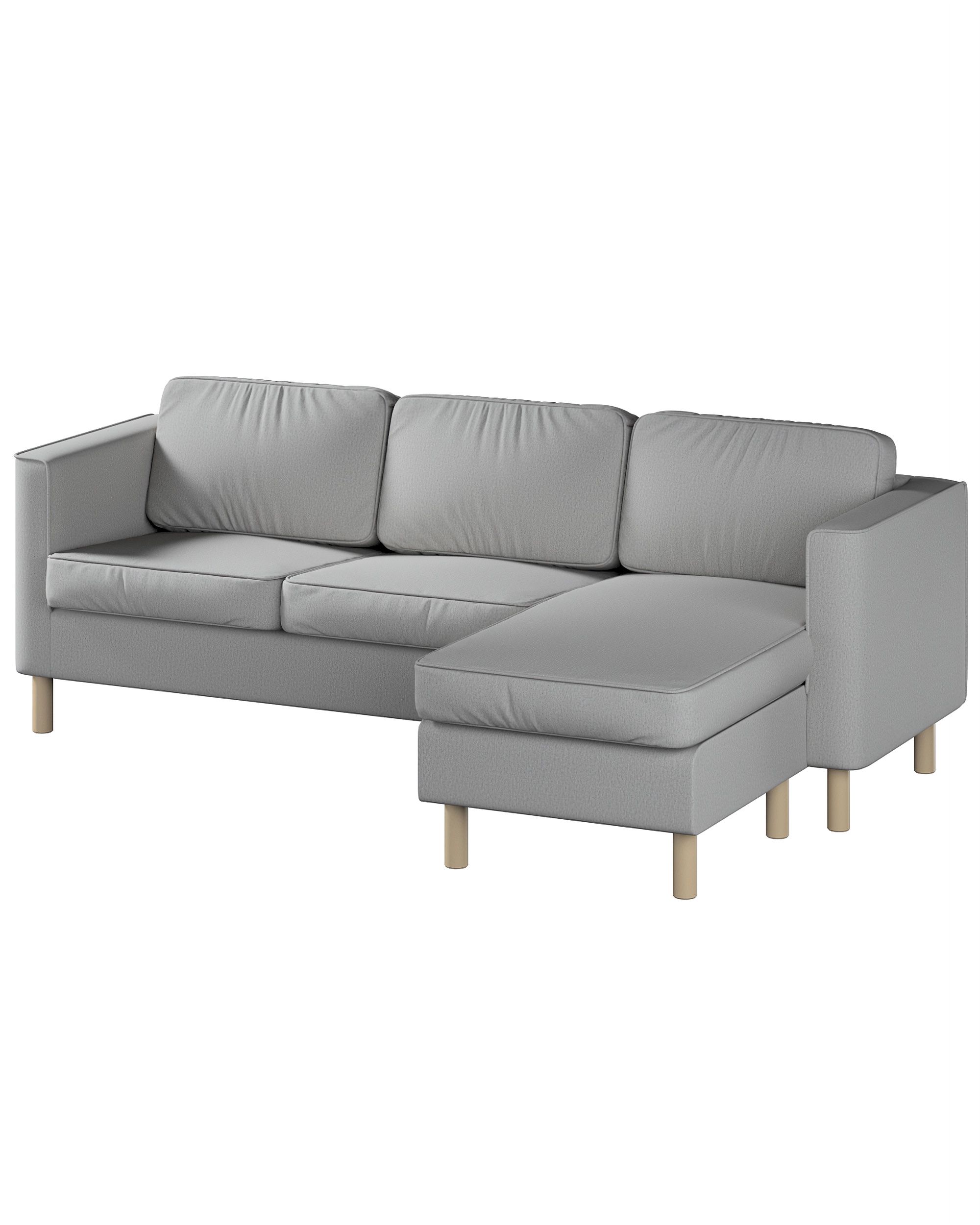 Huse canapea Pärup 3 locuri cu chaise longue culoare gri Țesătură împletitură