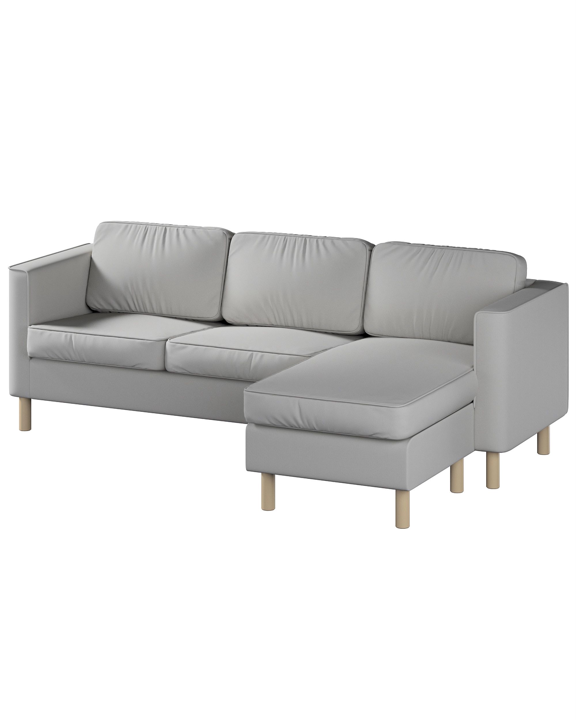 Huse canapea Pärup 3 locuri cu chaise longue culoare gri Țesătură împletitură