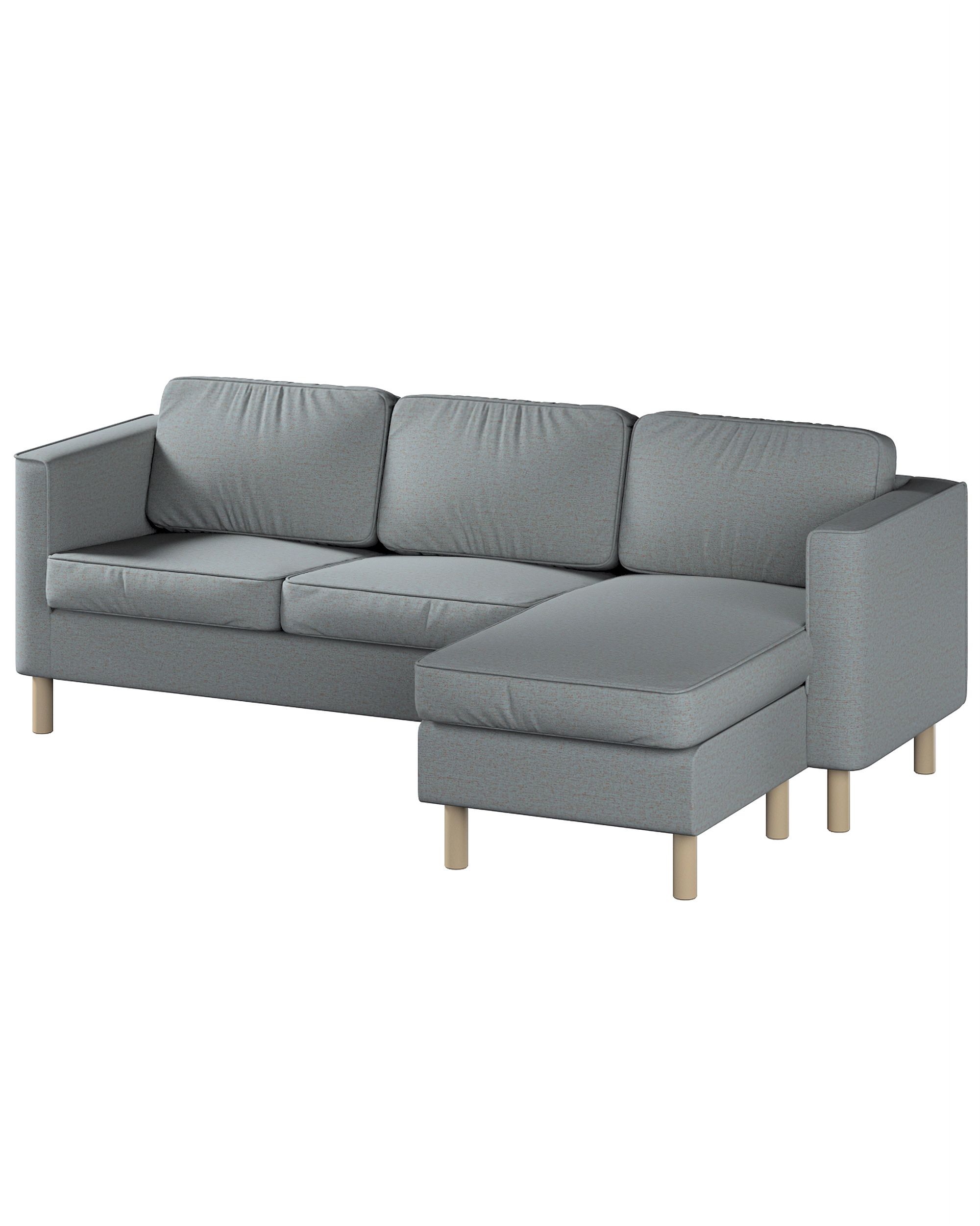 Huse canapea Pärup 3 locuri cu chaise longue culoare albastru Țesătură împletitură