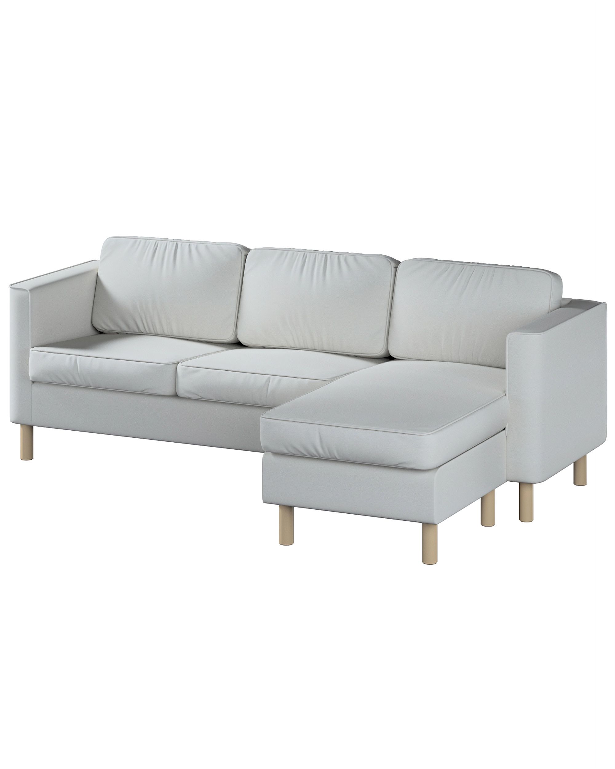 Huse canapea Pärup 3 locuri cu chaise longue culoare gri Țesătură gloss, împletitură, catifea