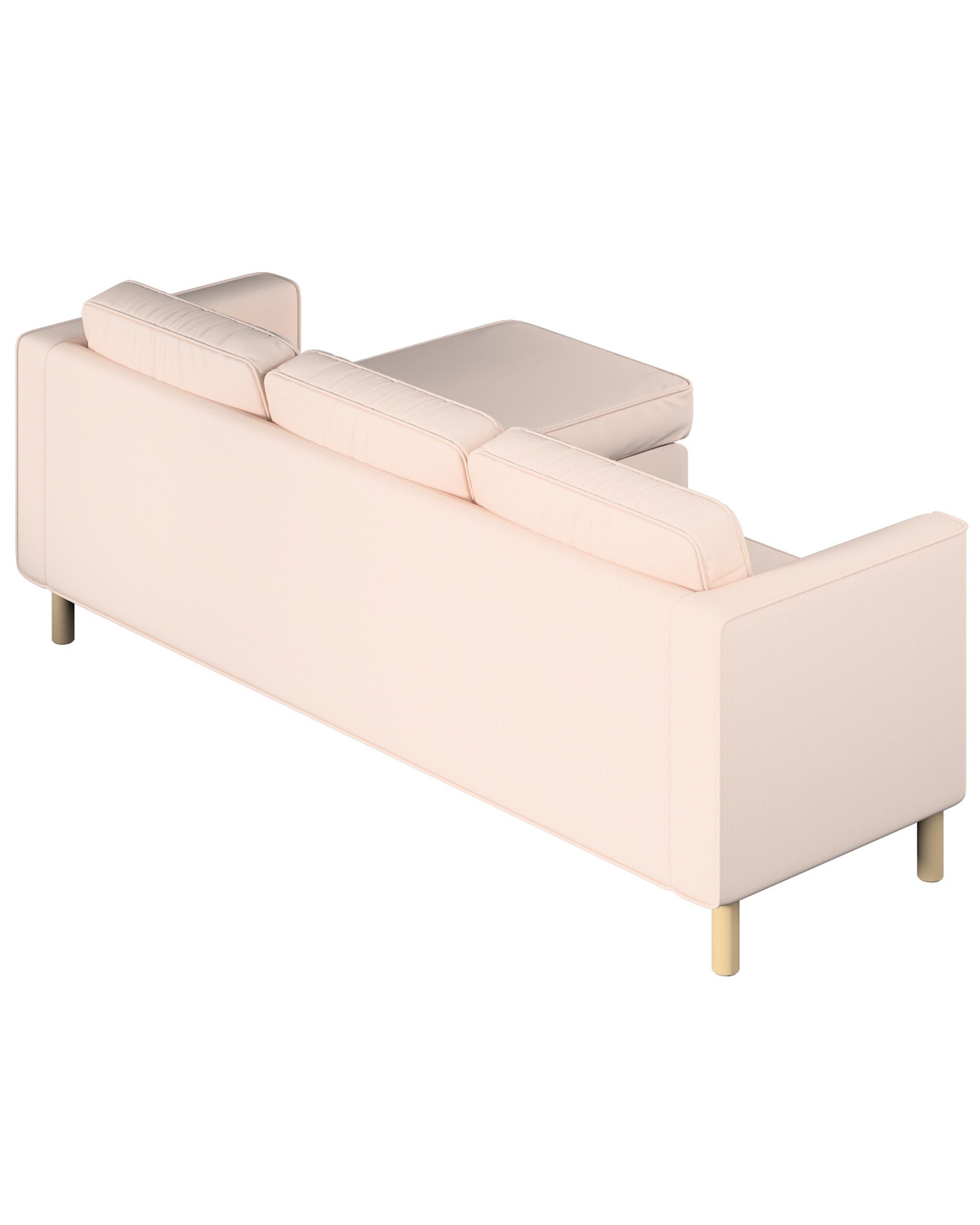 Huse canapea Pärup 3 locuri cu chaise longue culoare roz Țesătură împletitură (hover)