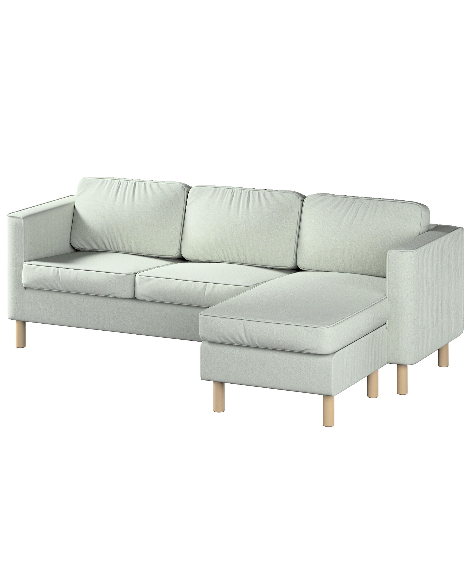 Huse canapea Pärup 3 locuri cu chaise longue culoare albastru Țesătură împletitură