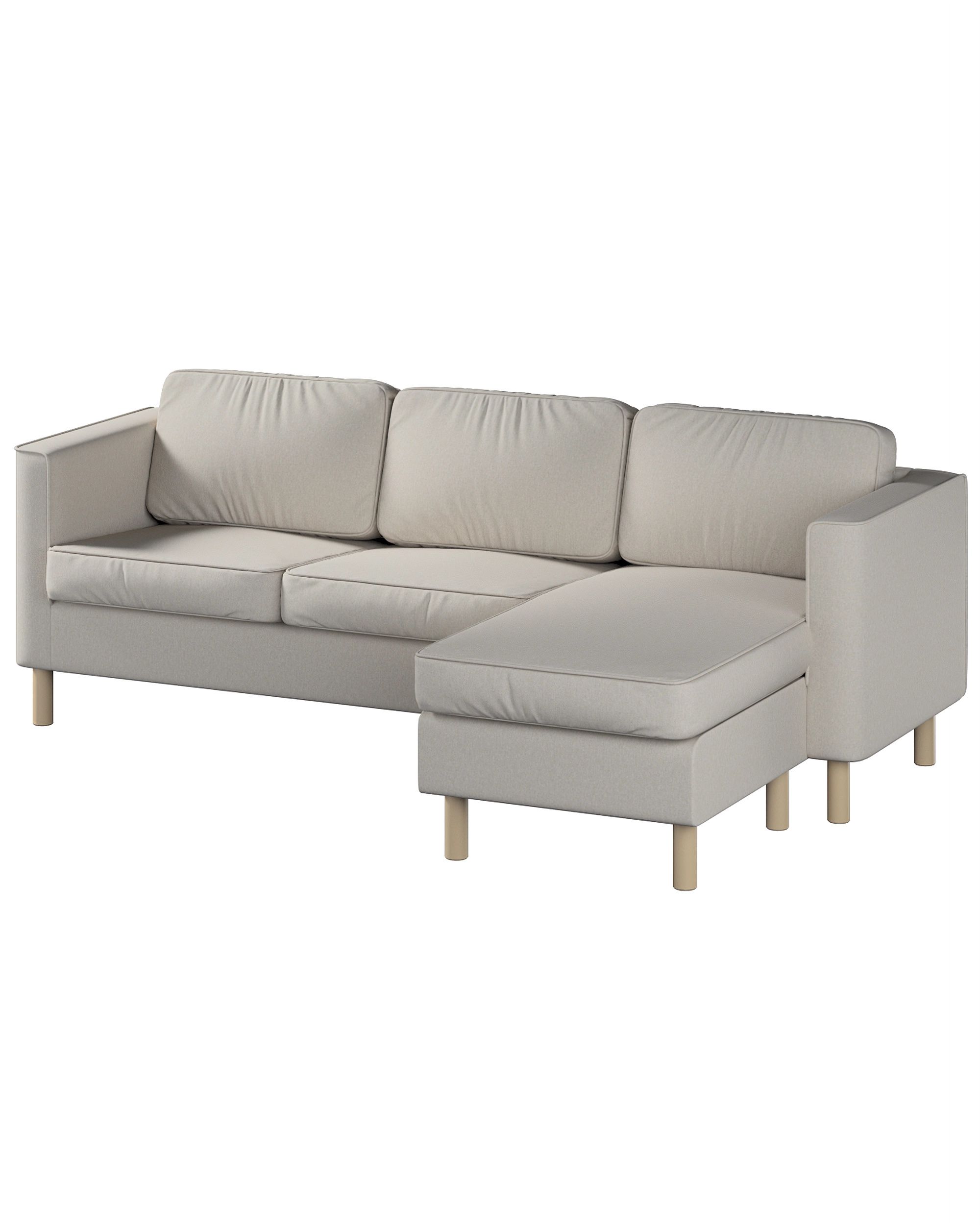 Huse canapea Pärup 3 locuri cu chaise longue culoare bej Țesătură împletitură