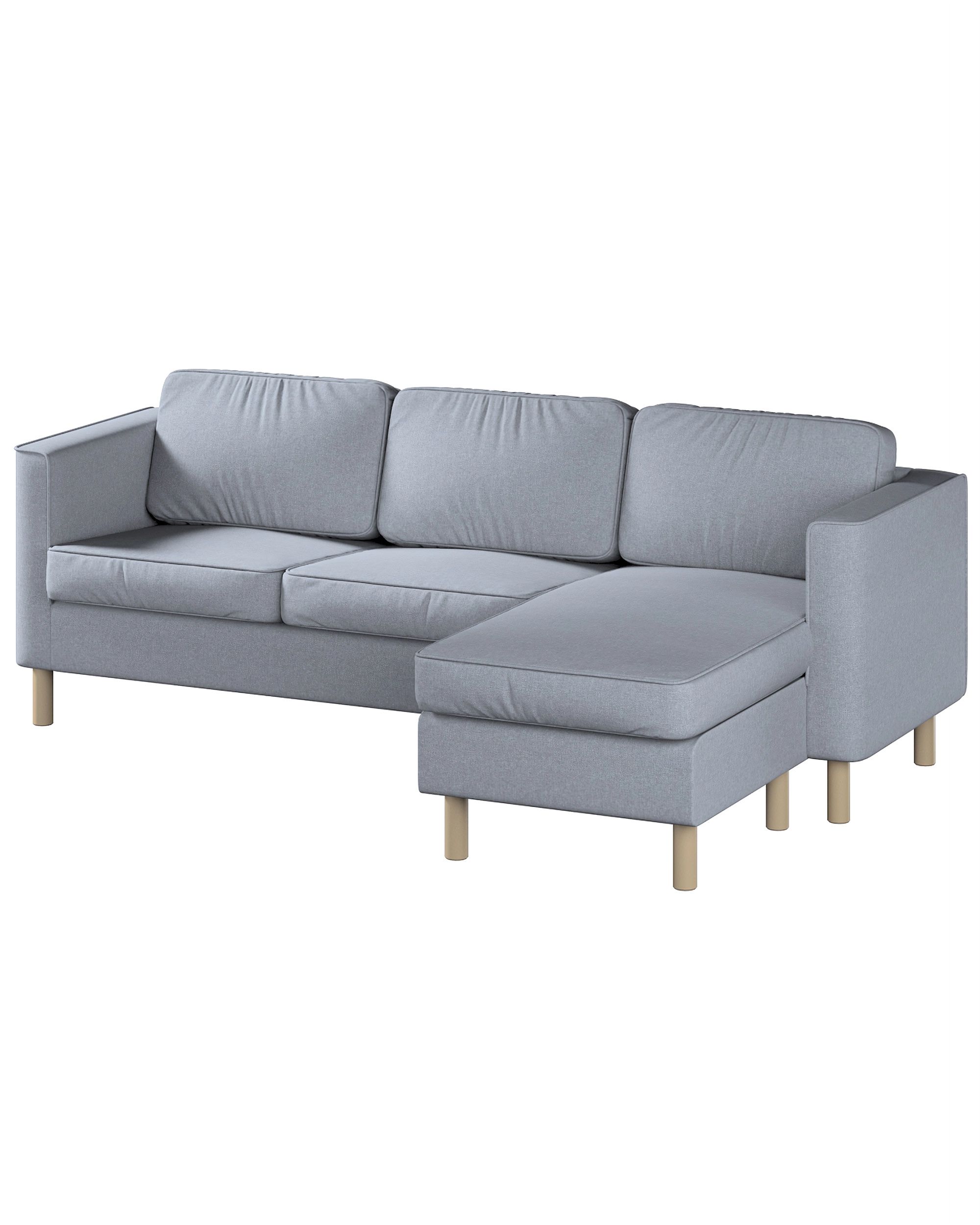 Huse canapea Pärup 3 locuri cu chaise longue culoare gri Țesătură împletitură