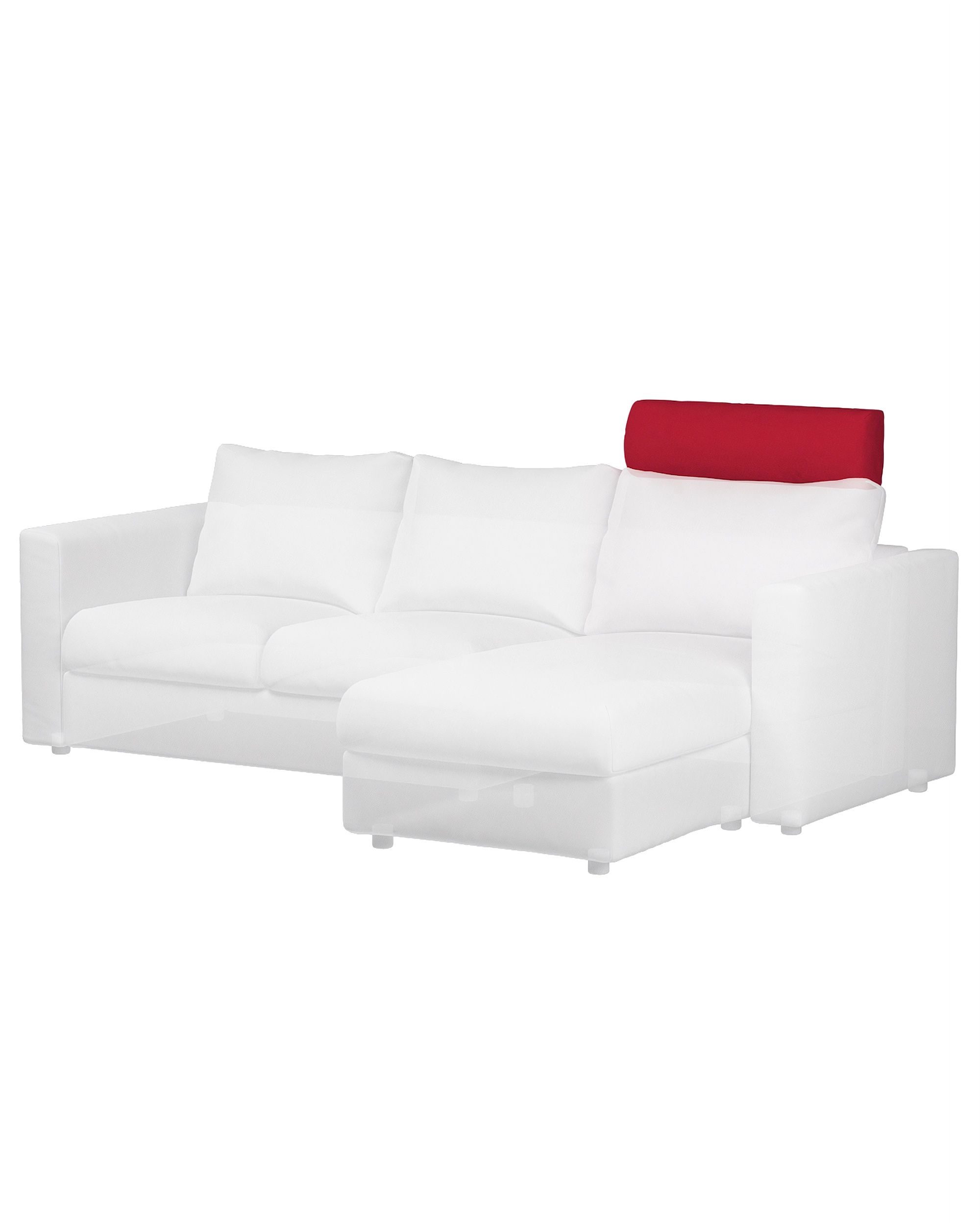 Husă pentru tetieră Vimle culoare roșu Țesătură împletitură (hover)