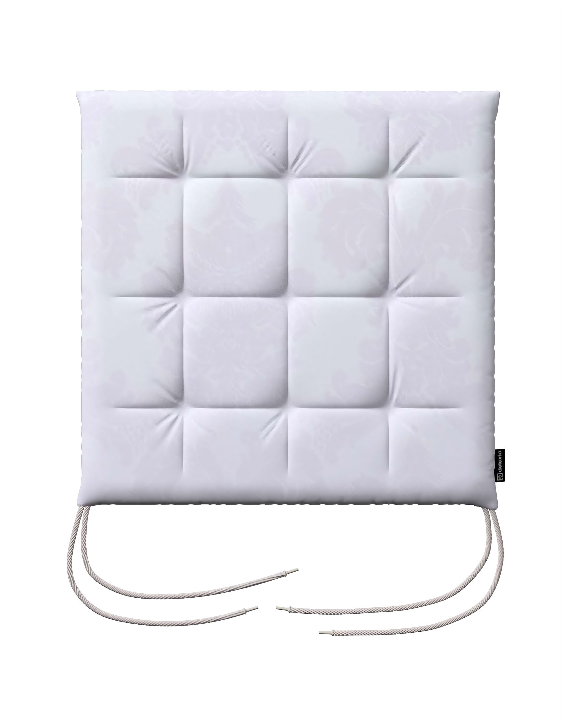 Pernă scaun Charles culoare alb Țesătură gloss, împletitură, cu model (hover)