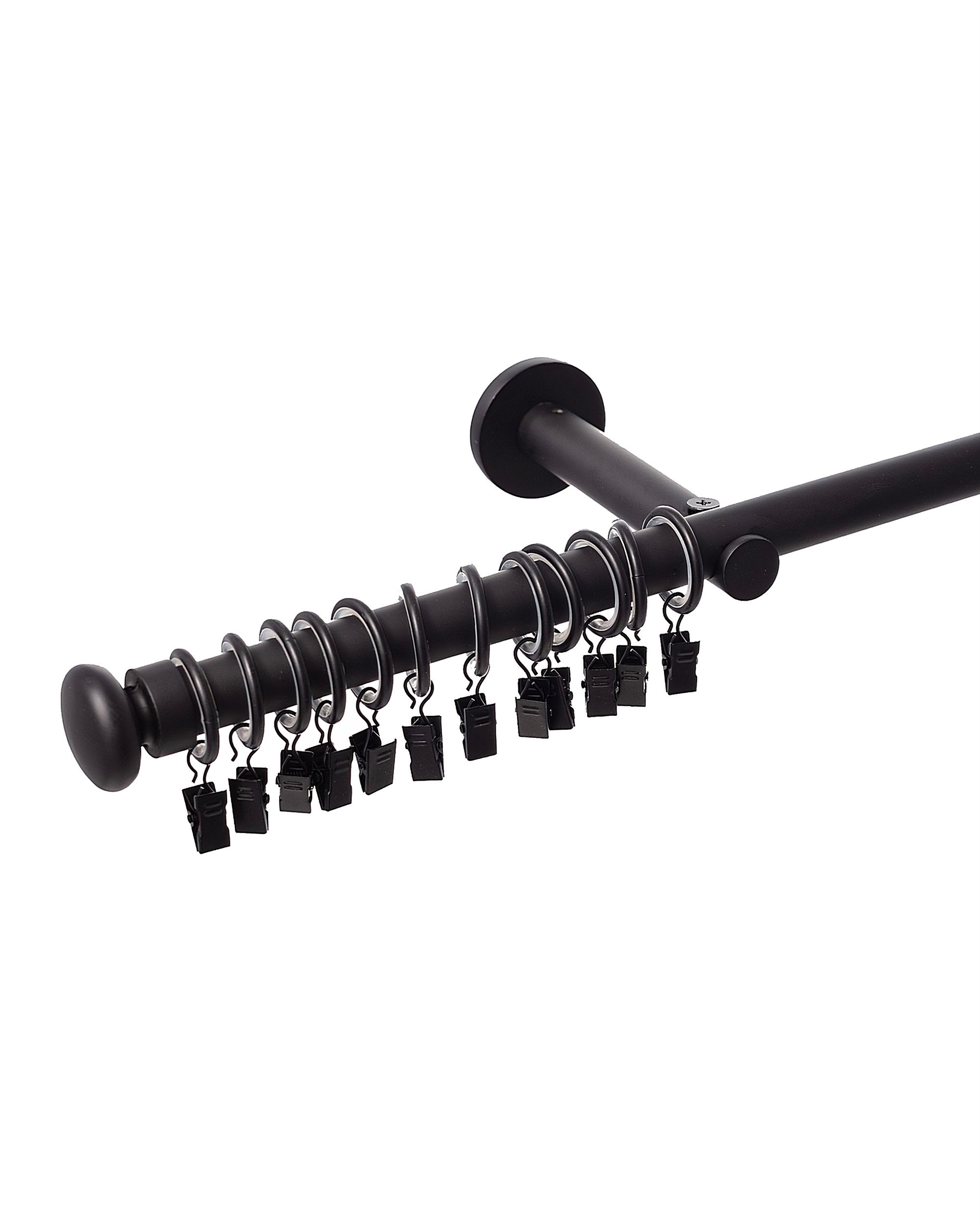 Bară pentru perdea simplă Modern black matt 240cm