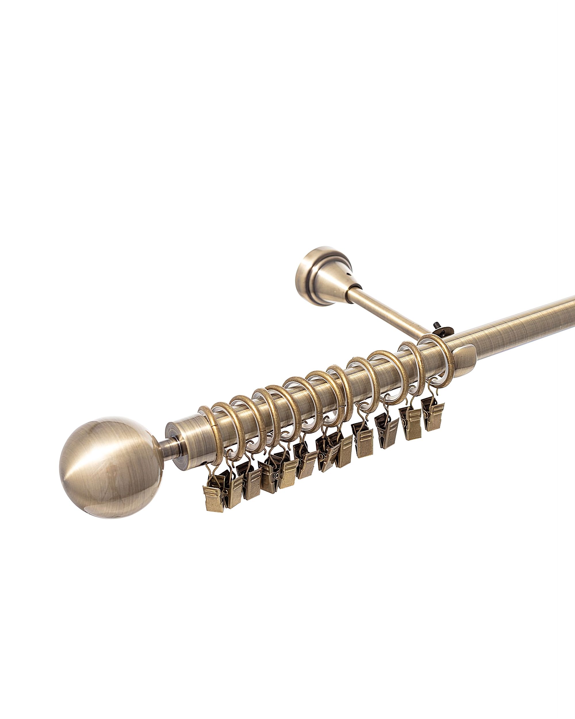 Galerie simplă Elegant antique brass 200 cm