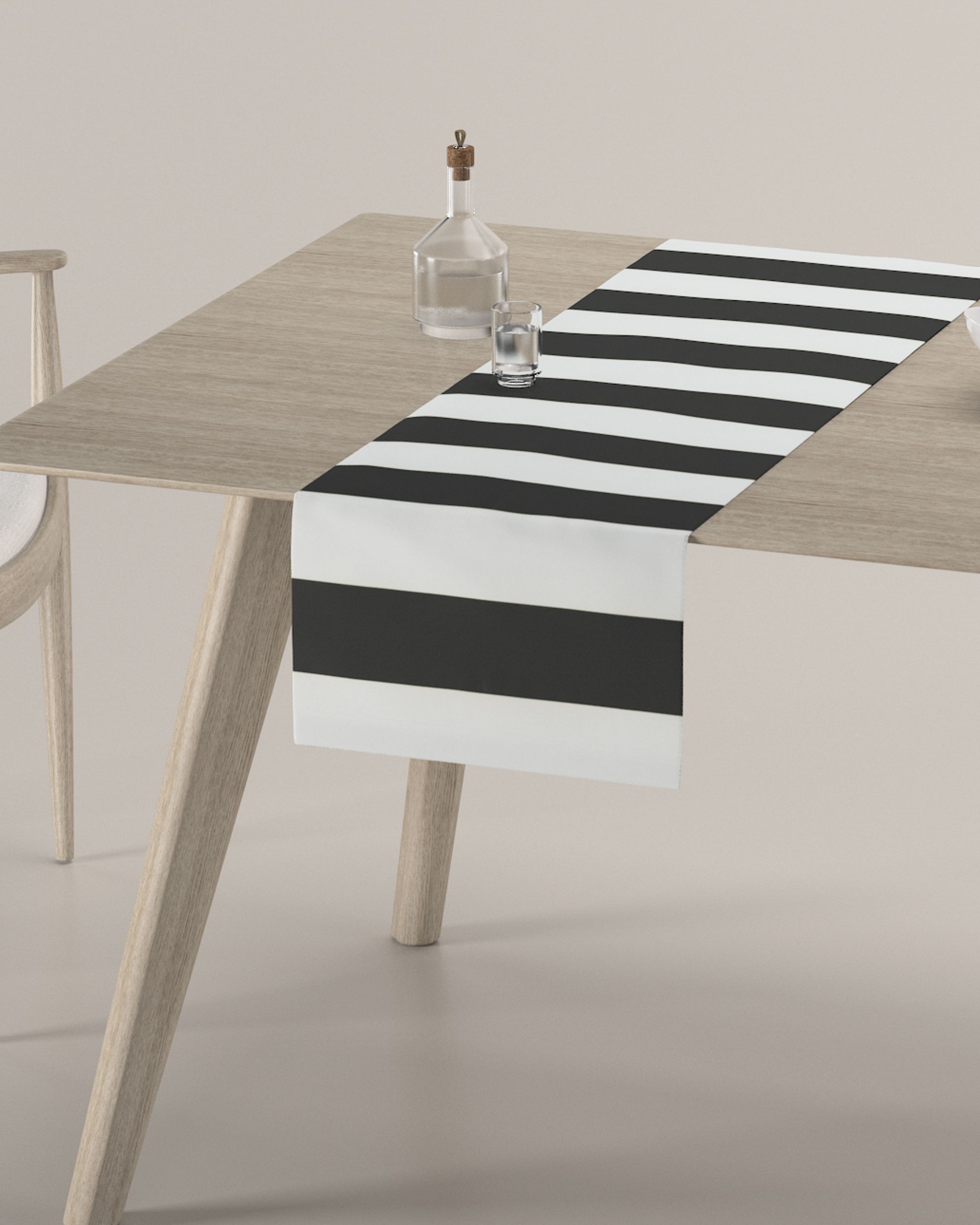 Traversa de masa culoare negru Țesătură cu model (hover)
