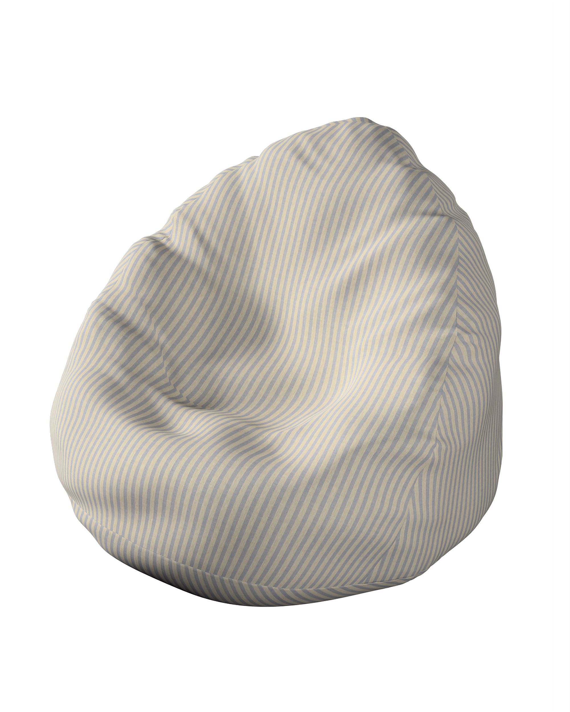 Fotoliu Beanbag culoare bej Țesătură în aer liber, împletitură, cu model