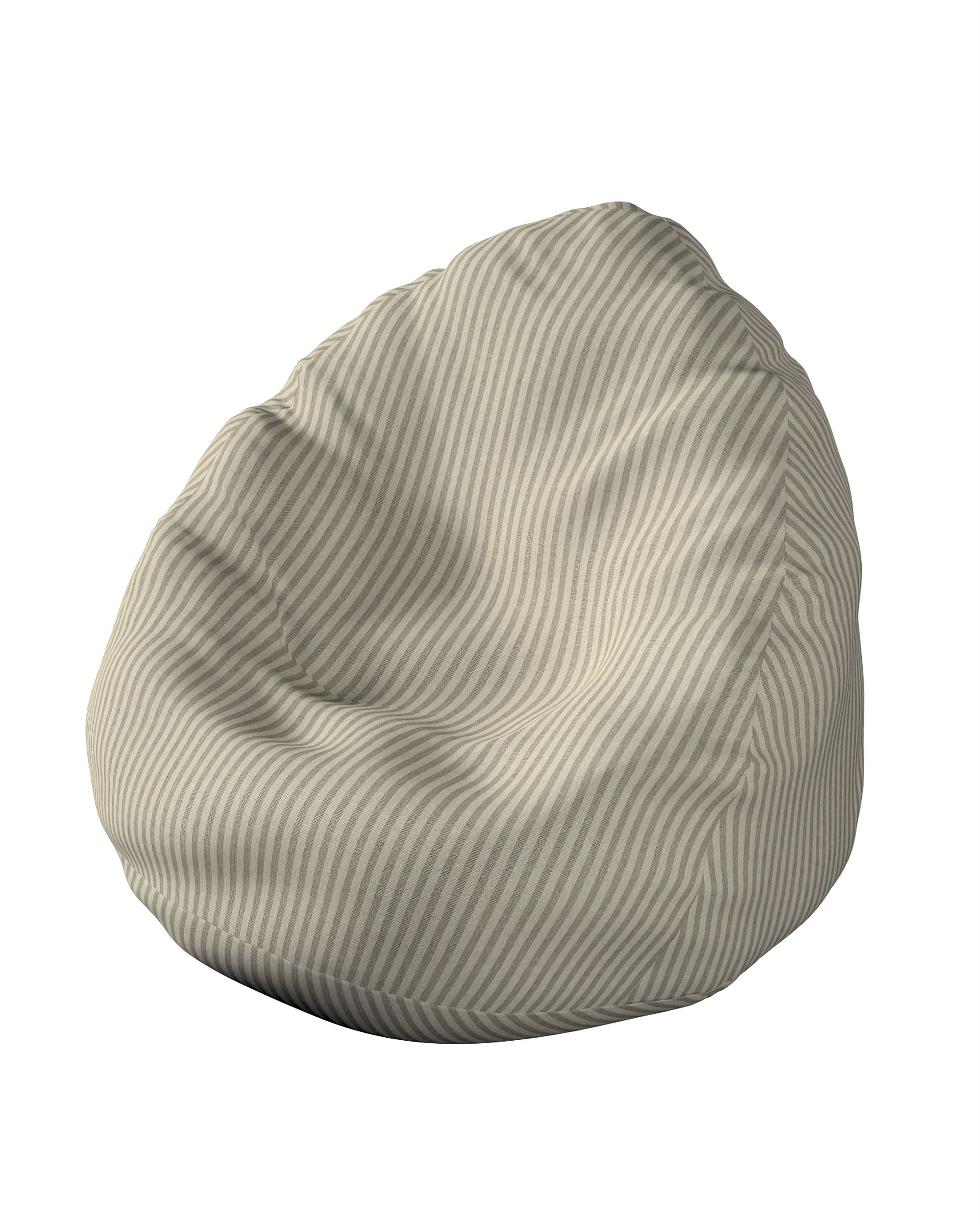 Fotoliu Beanbag culoare bej Țesătură în aer liber, împletitură, cu model