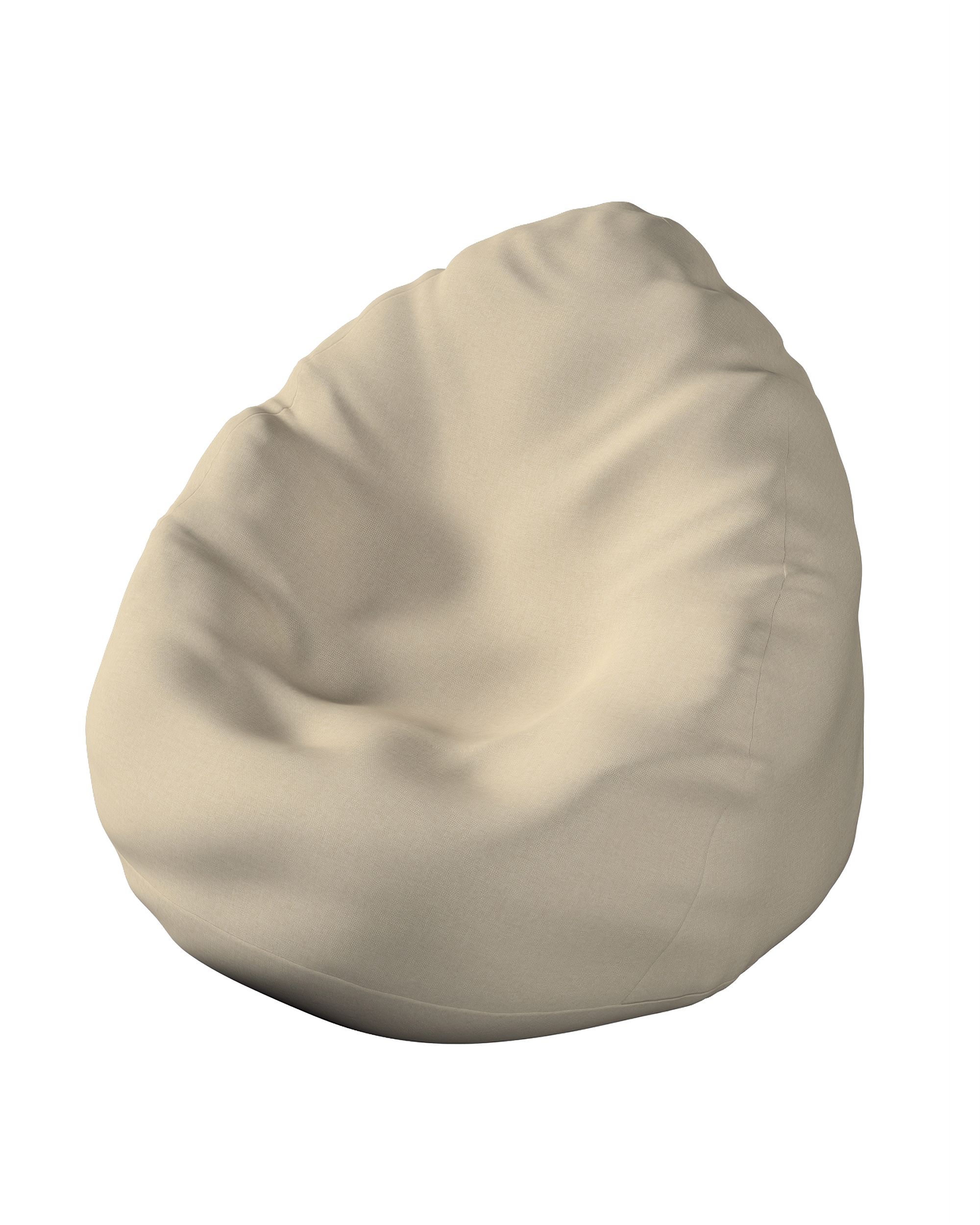 Fotoliu Beanbag culoare bej Țesătură în aer liber, împletitură