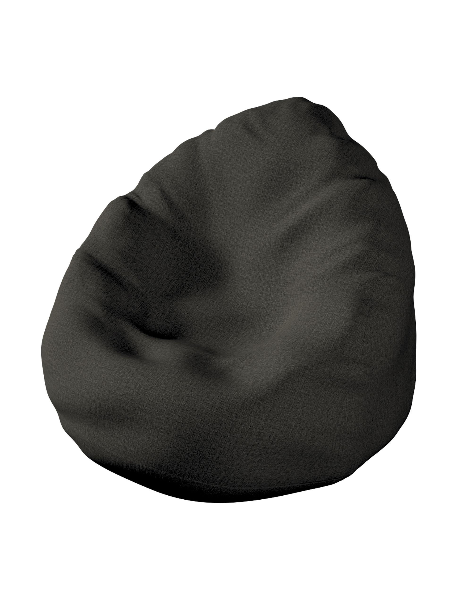 Fotoliu Beanbag culoare maro Țesătură în aer liber, împletitură