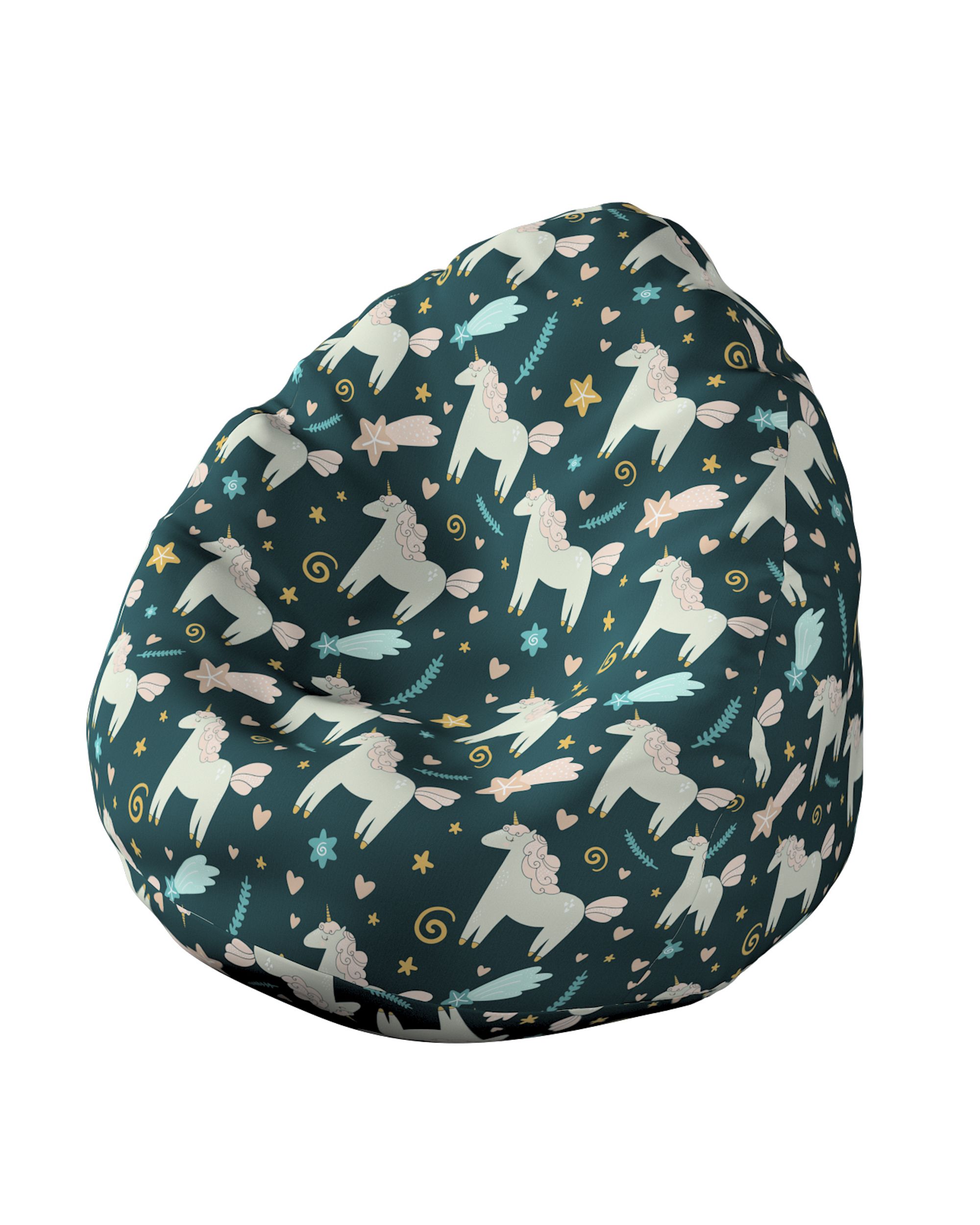 Fotoliu Beanbag culoare maro Țesătură cu model