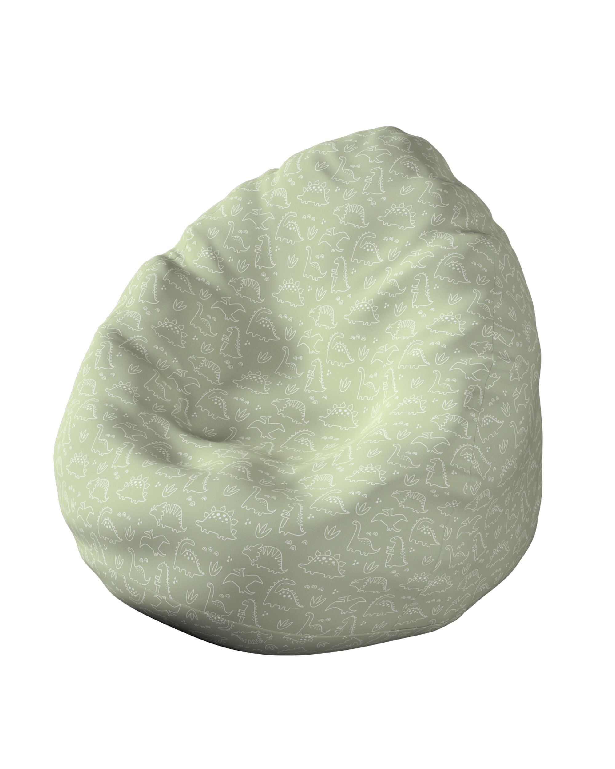 Fotoliu Beanbag culoare verde Țesătură cu model