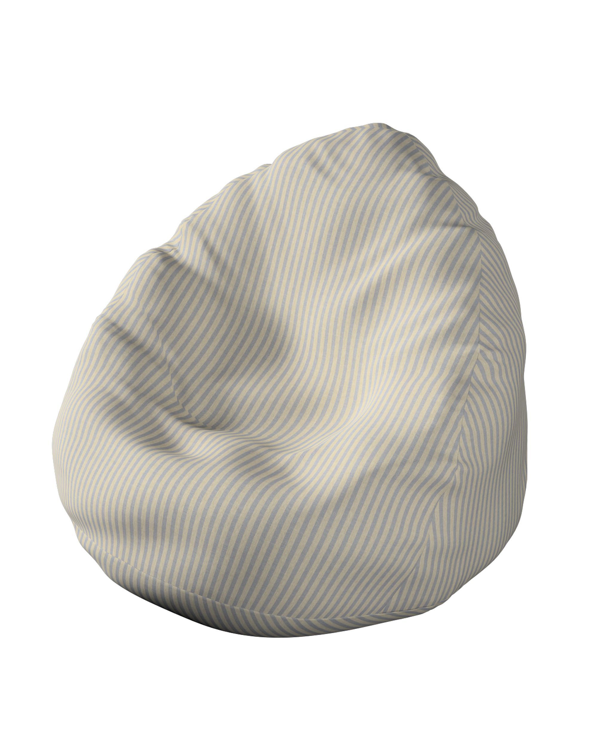 Fotoliu Beanbag culoare bej Țesătură în aer liber, împletitură, cu model