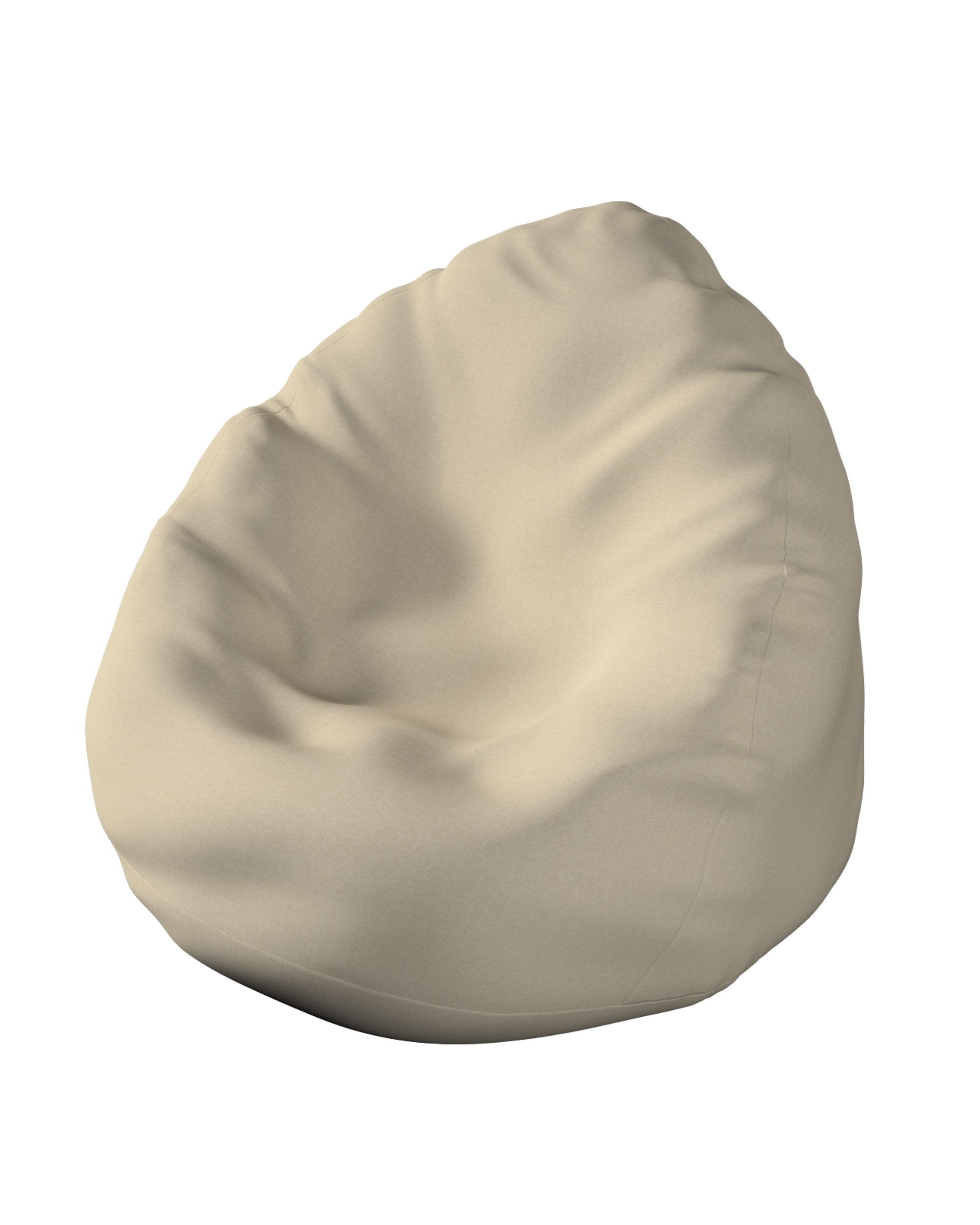 Fotoliu Beanbag culoare bej Țesătură în aer liber, împletitură