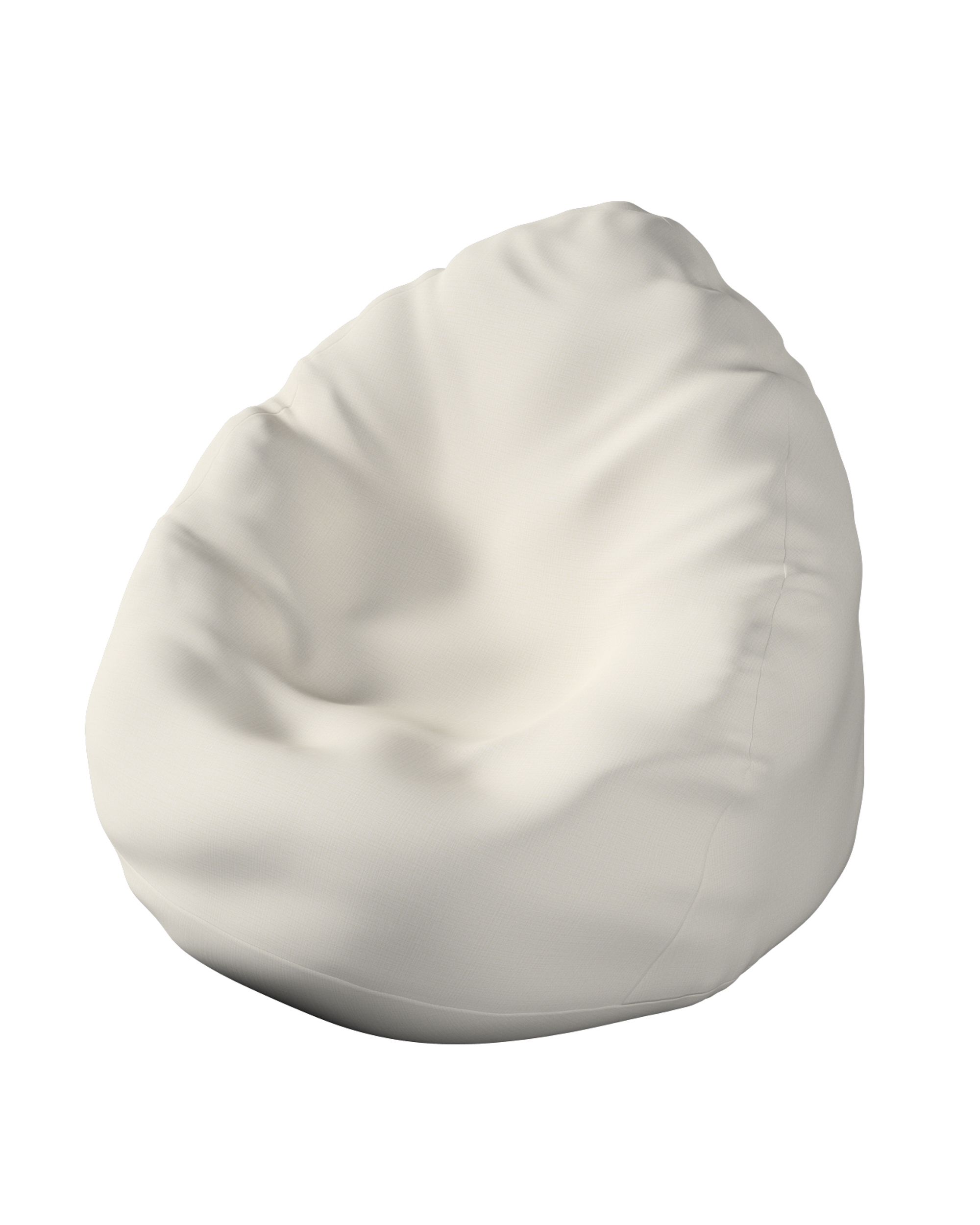 Fotoliu Beanbag culoare crem Țesătură în aer liber, împletitură