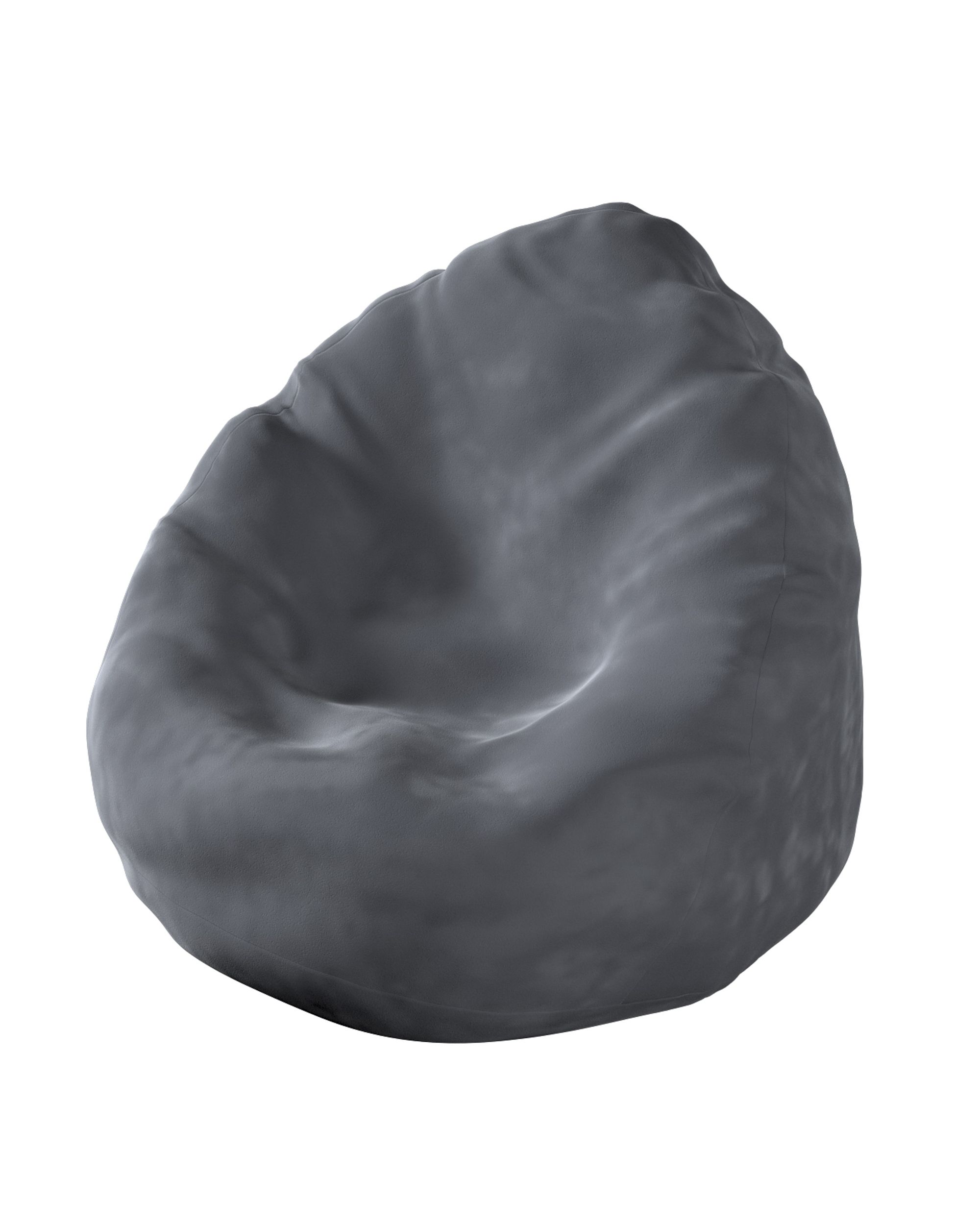 Fotoliu Beanbag culoare gri Țesătură gloss, catifea