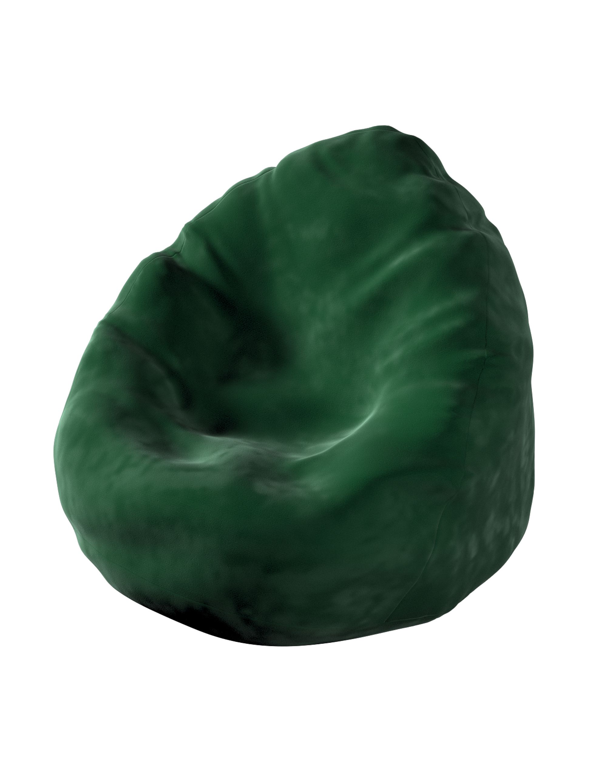 Fotoliu Beanbag culoare verde Țesătură gloss, catifea