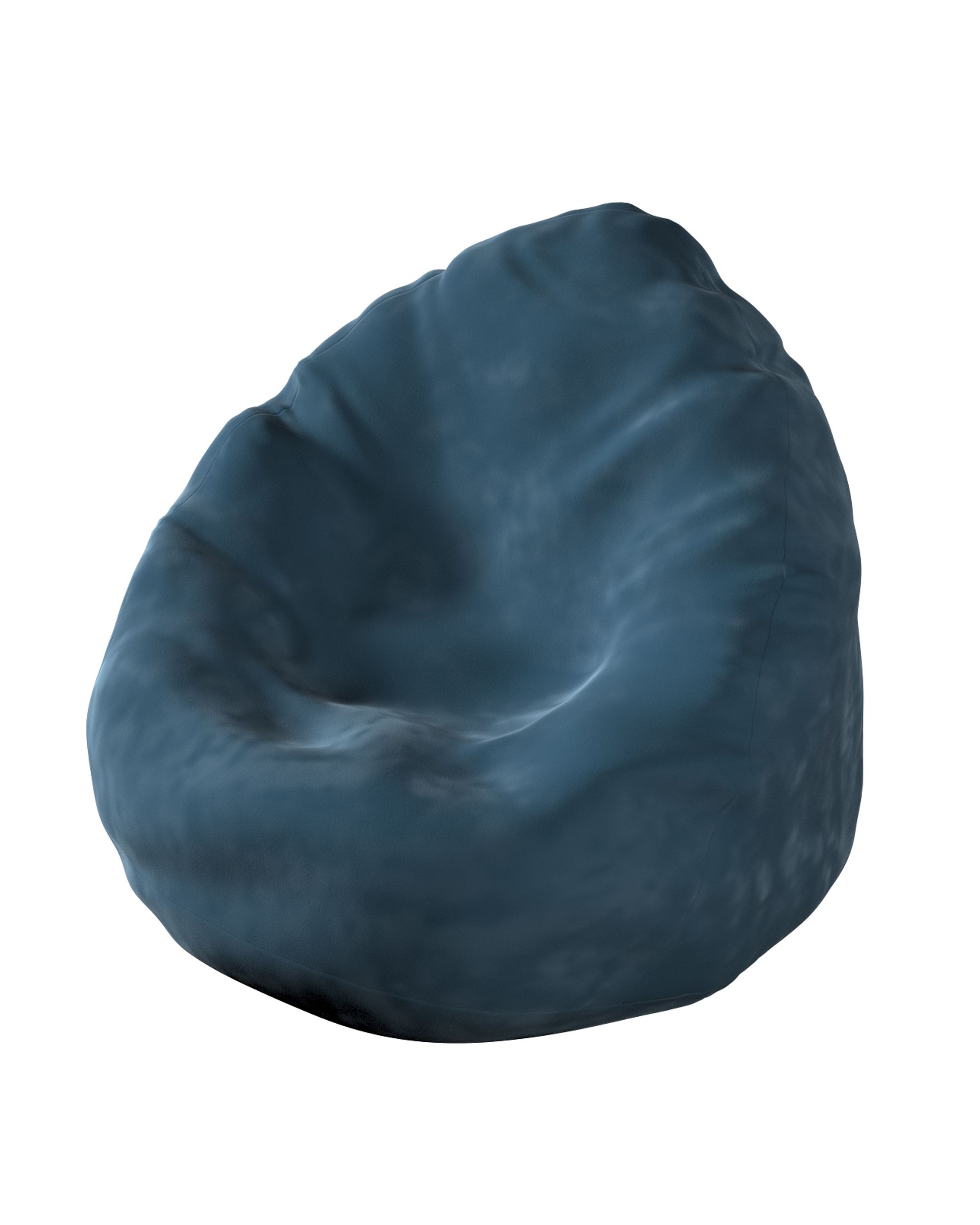 Fotoliu Beanbag culoare albastru Țesătură gloss, catifea