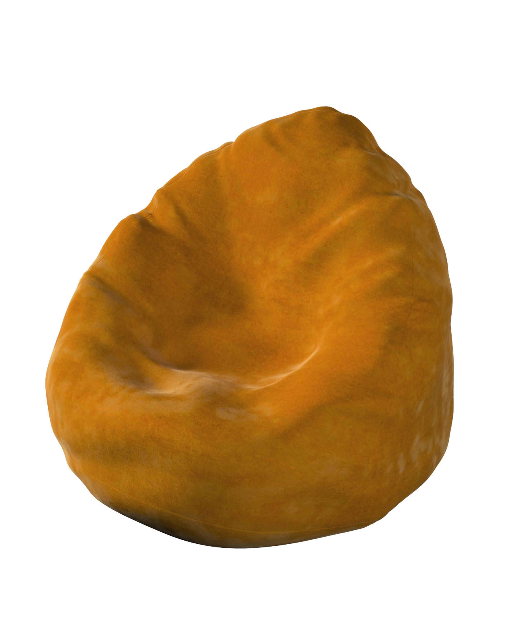 Fotoliu Beanbag culoare galben Țesătură gloss, catifea