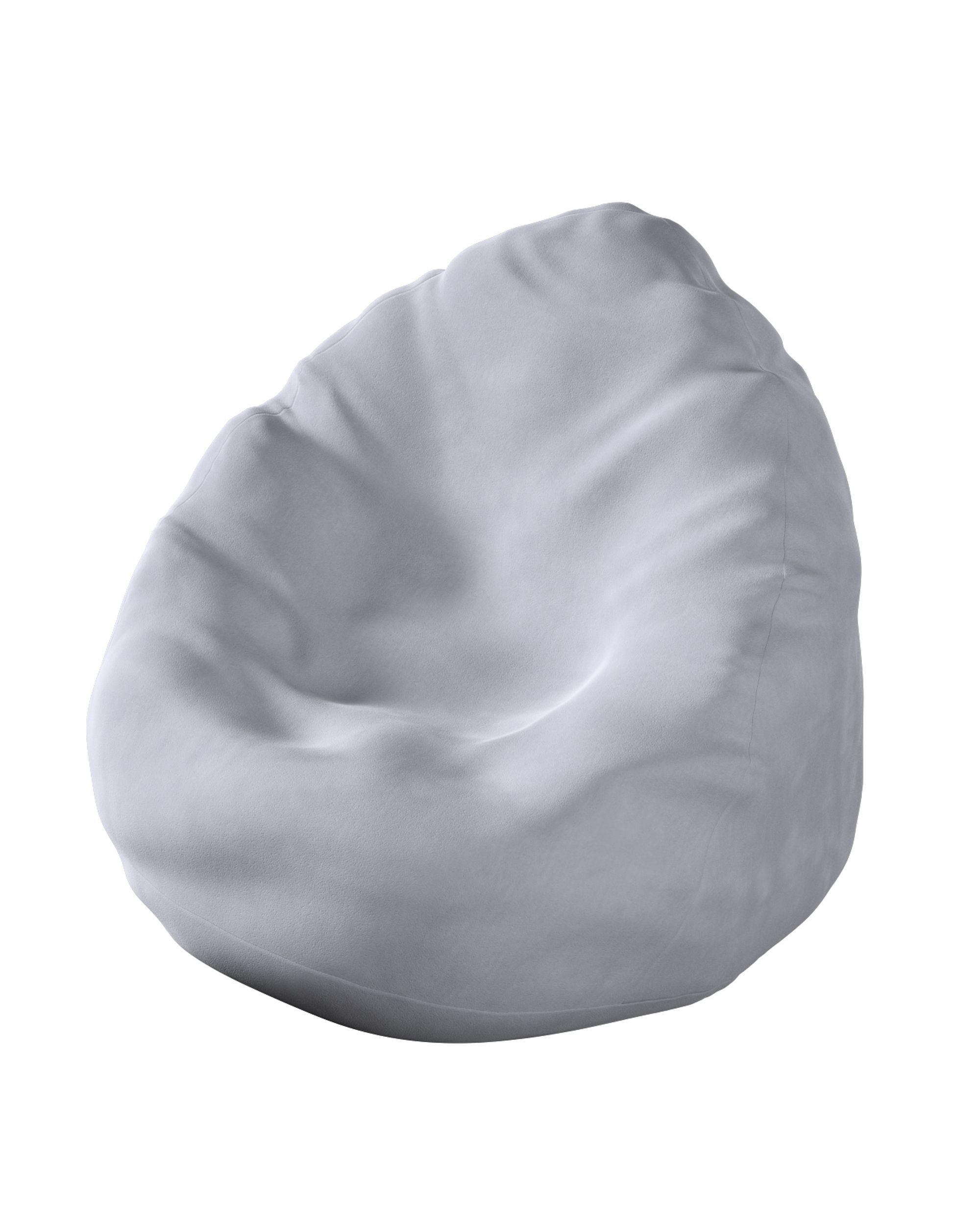 Fotoliu Beanbag culoare gri Țesătură gloss, catifea