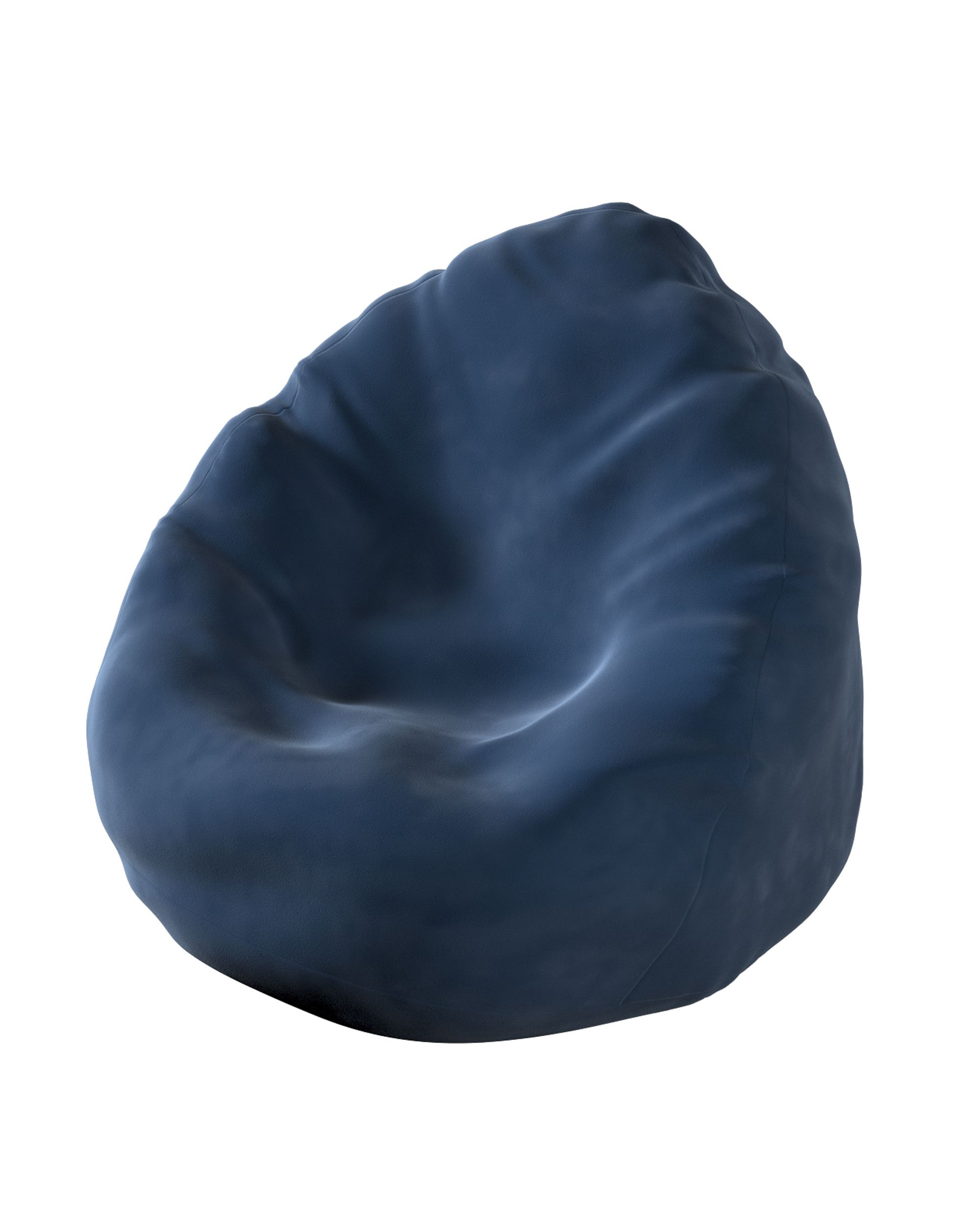 Fotoliu Beanbag culoare bleumarin Țesătură gloss, catifea