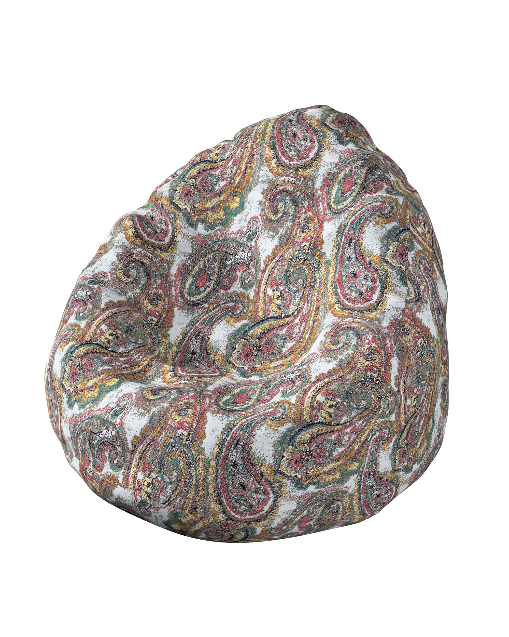 Husa tip Beanbag culoare multicolor Țesătură împletitură, cu model