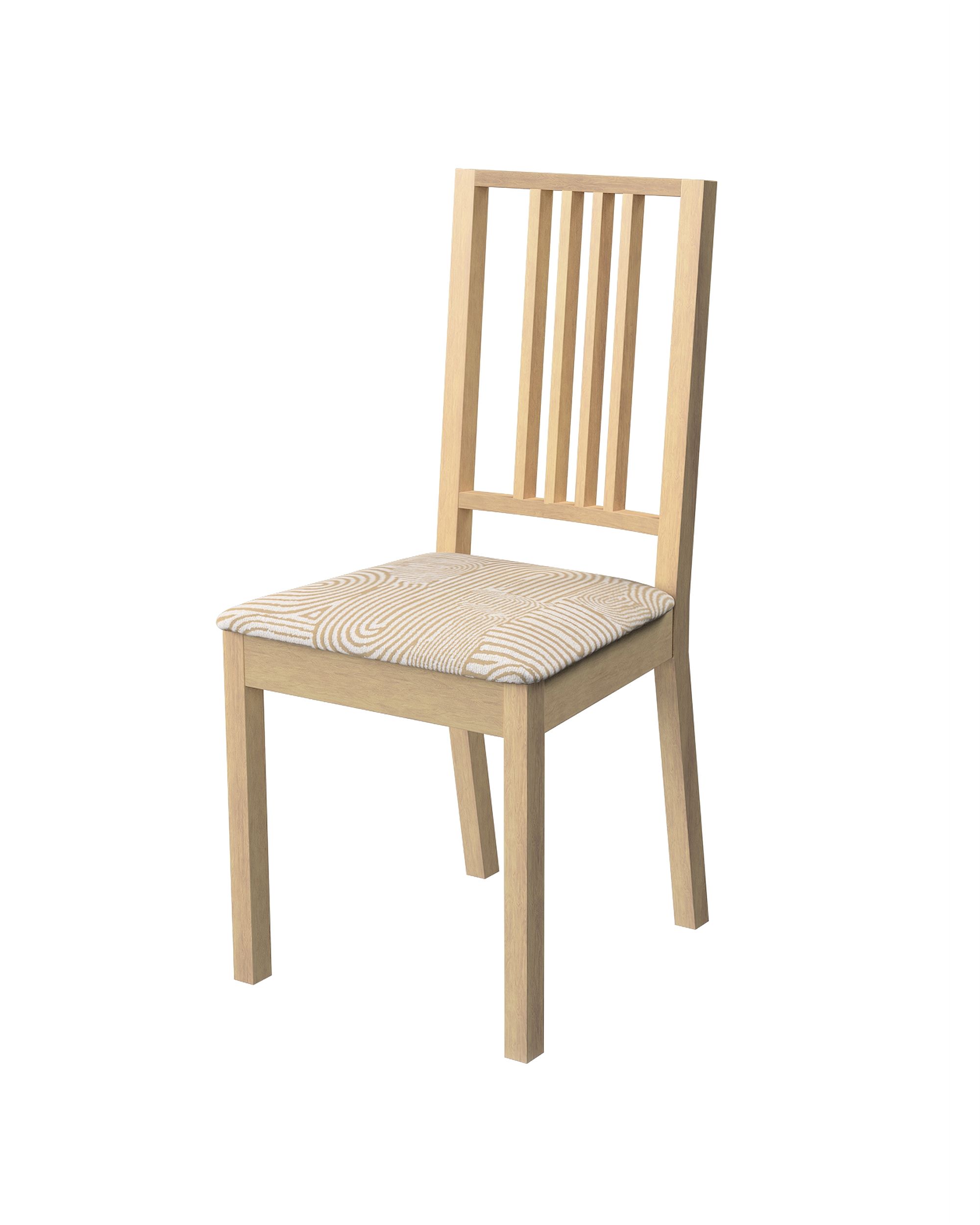Husa scaun Ikea Börje culoare bej Țesătură împletitură, cu model