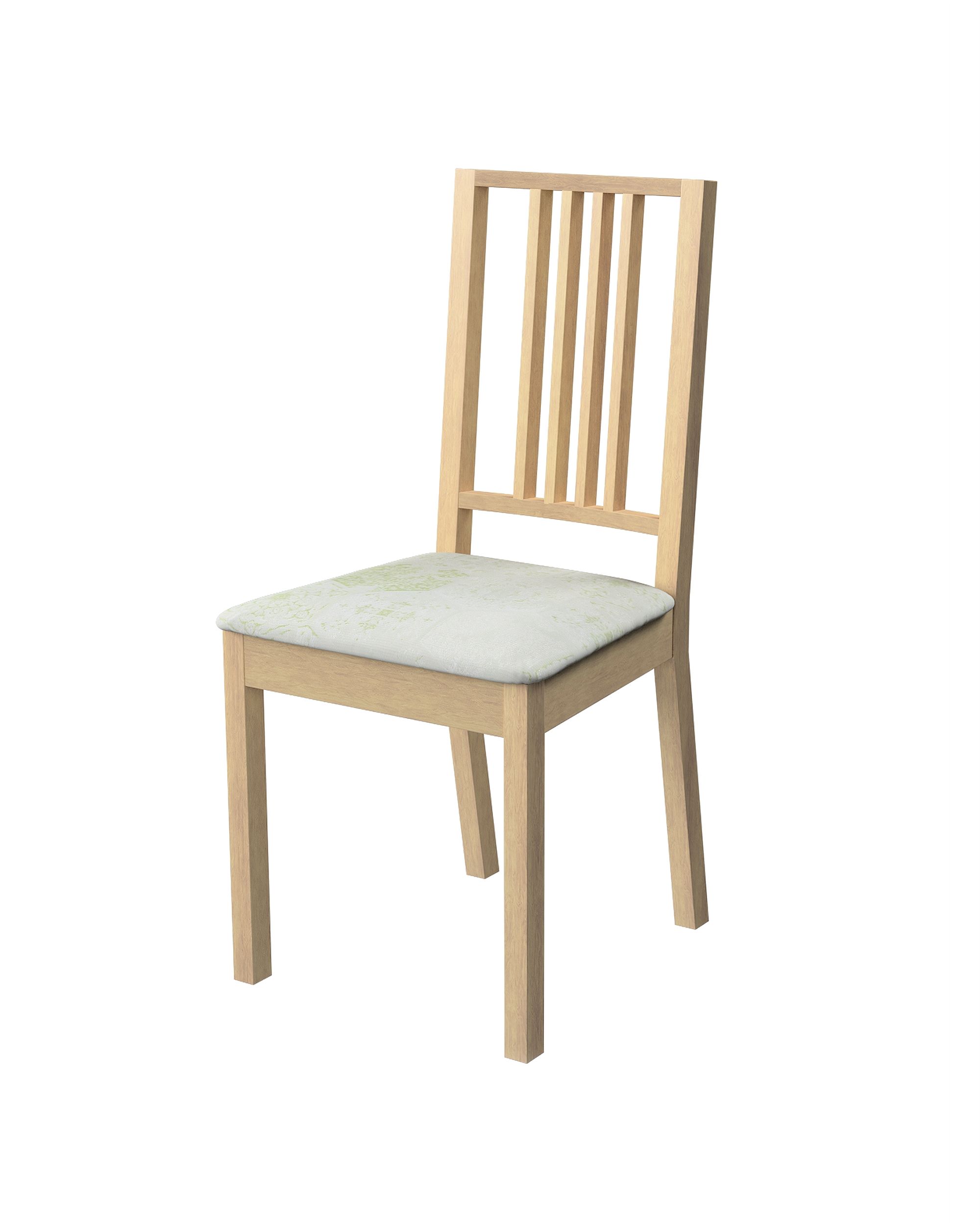 Husa scaun Ikea Börje culoare verde Țesătură gloss, împletitură, cu model