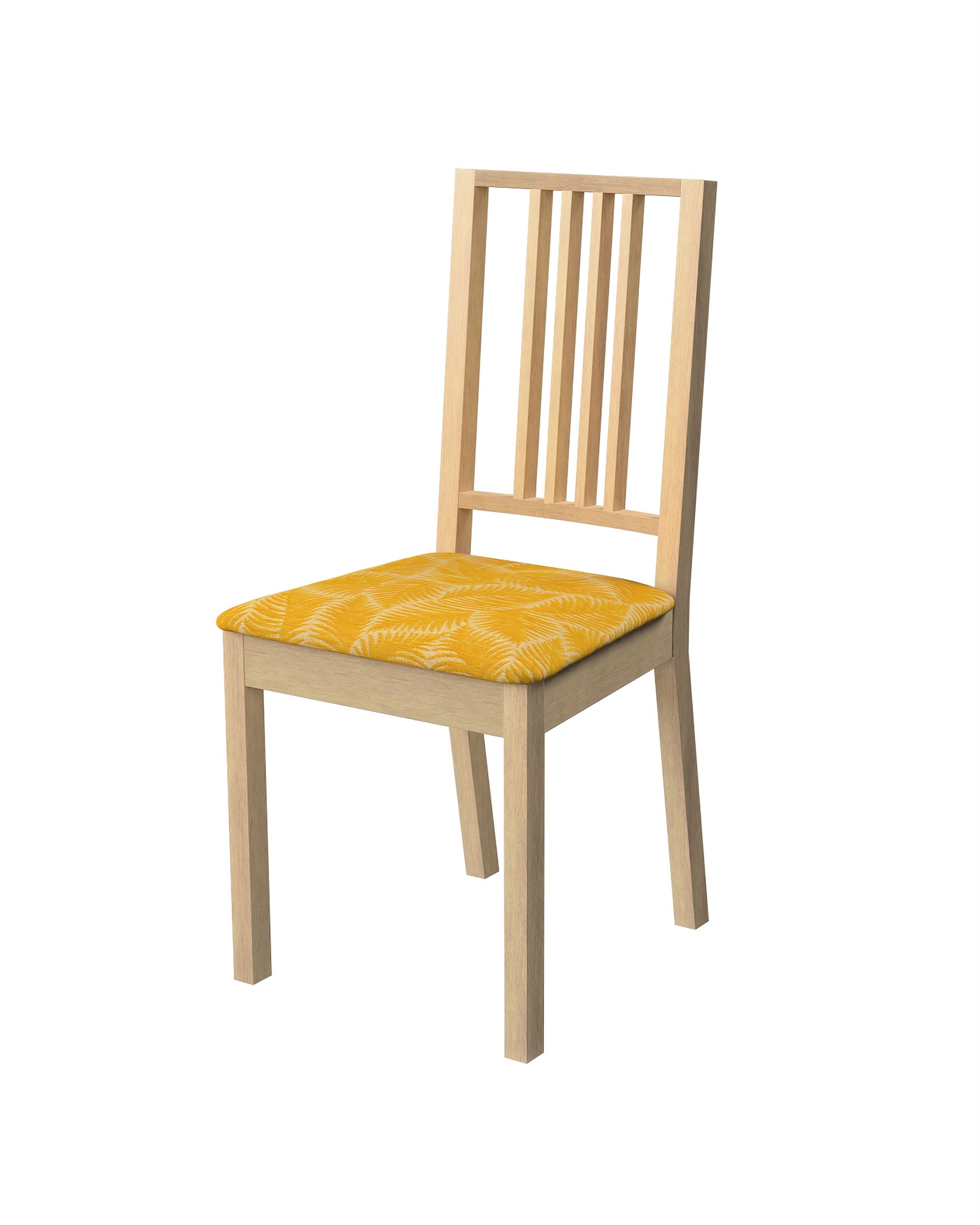 Husa scaun Ikea Börje culoare galben Țesătură împletitură, cu model