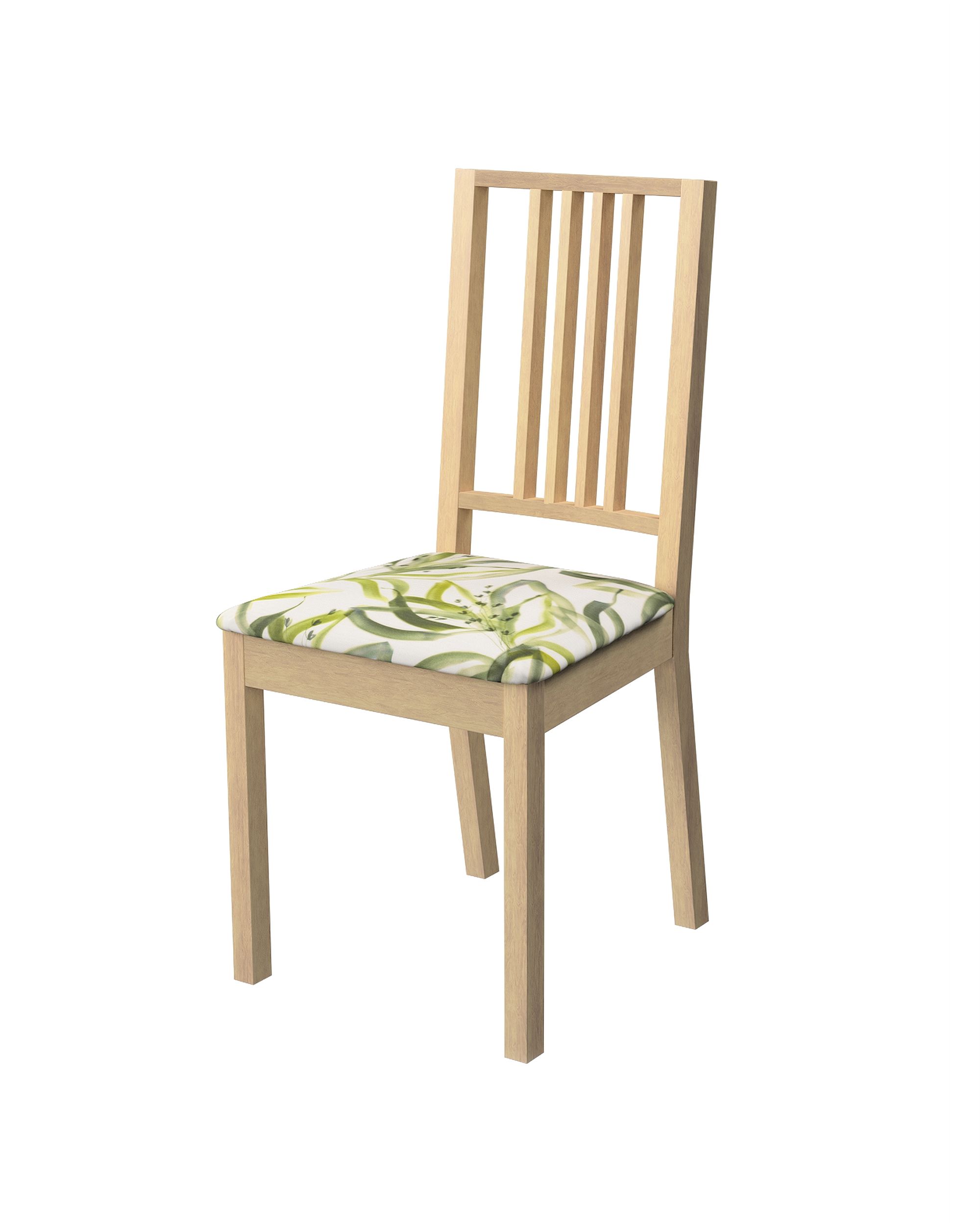 Husa scaun Ikea Börje culoare verde Țesătură cu model