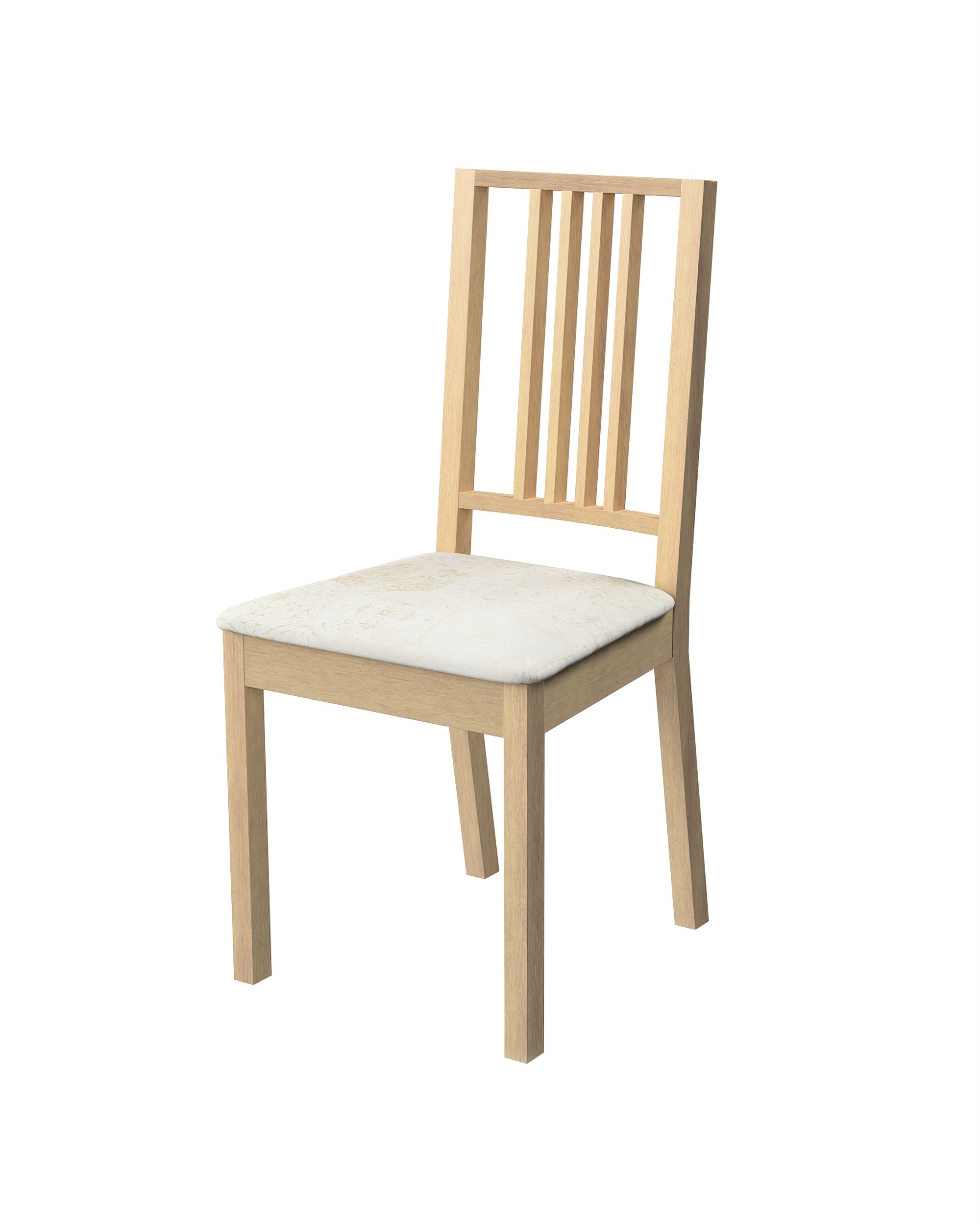 Husa scaun Ikea Börje culoare crem Țesătură gloss, împletitură, cu model
