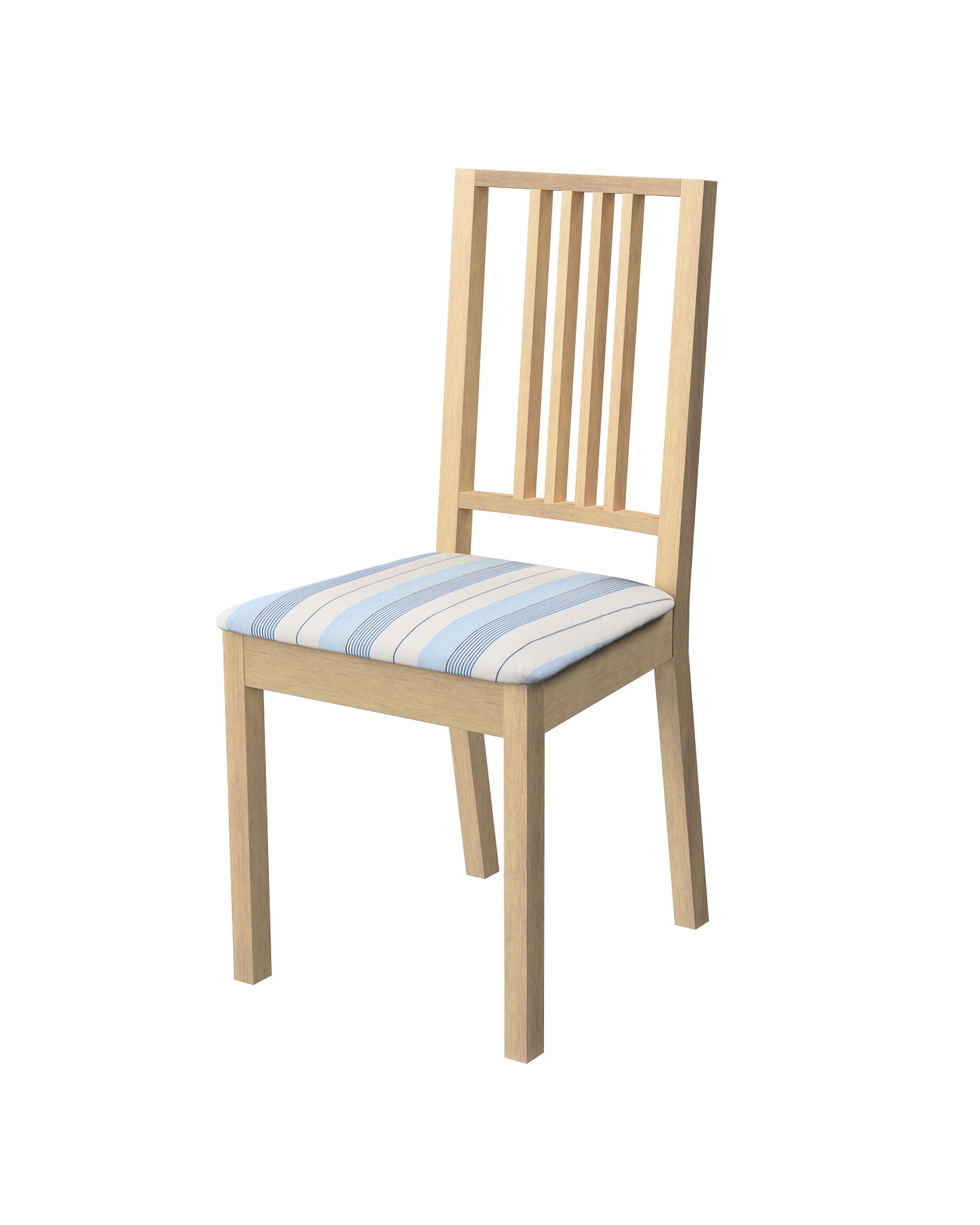Husa scaun Ikea Börje culoare albastru Țesătură împletitură, cu model