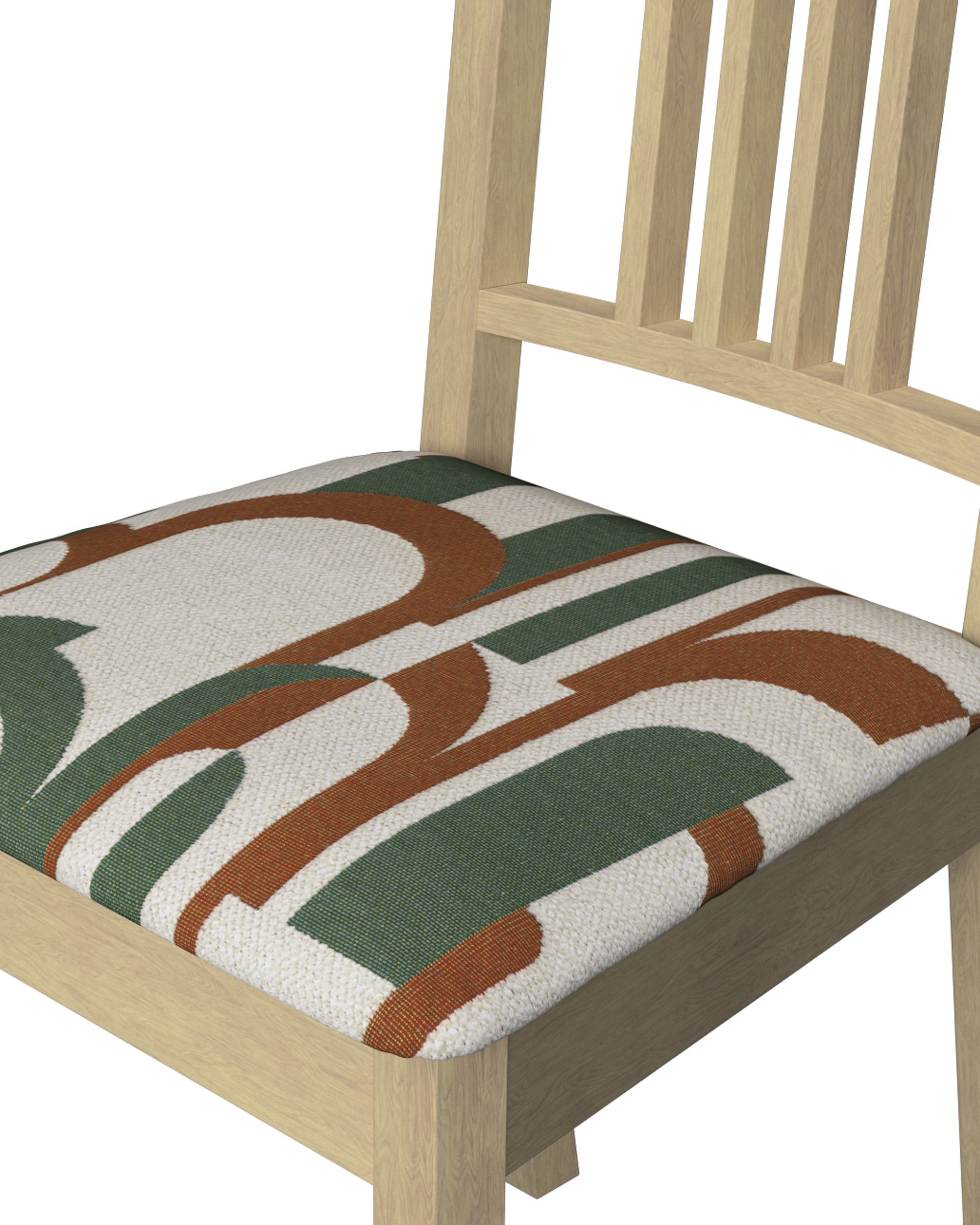 Husa scaun Ikea Börje culoare verde Țesătură împletitură, cu model (hover)