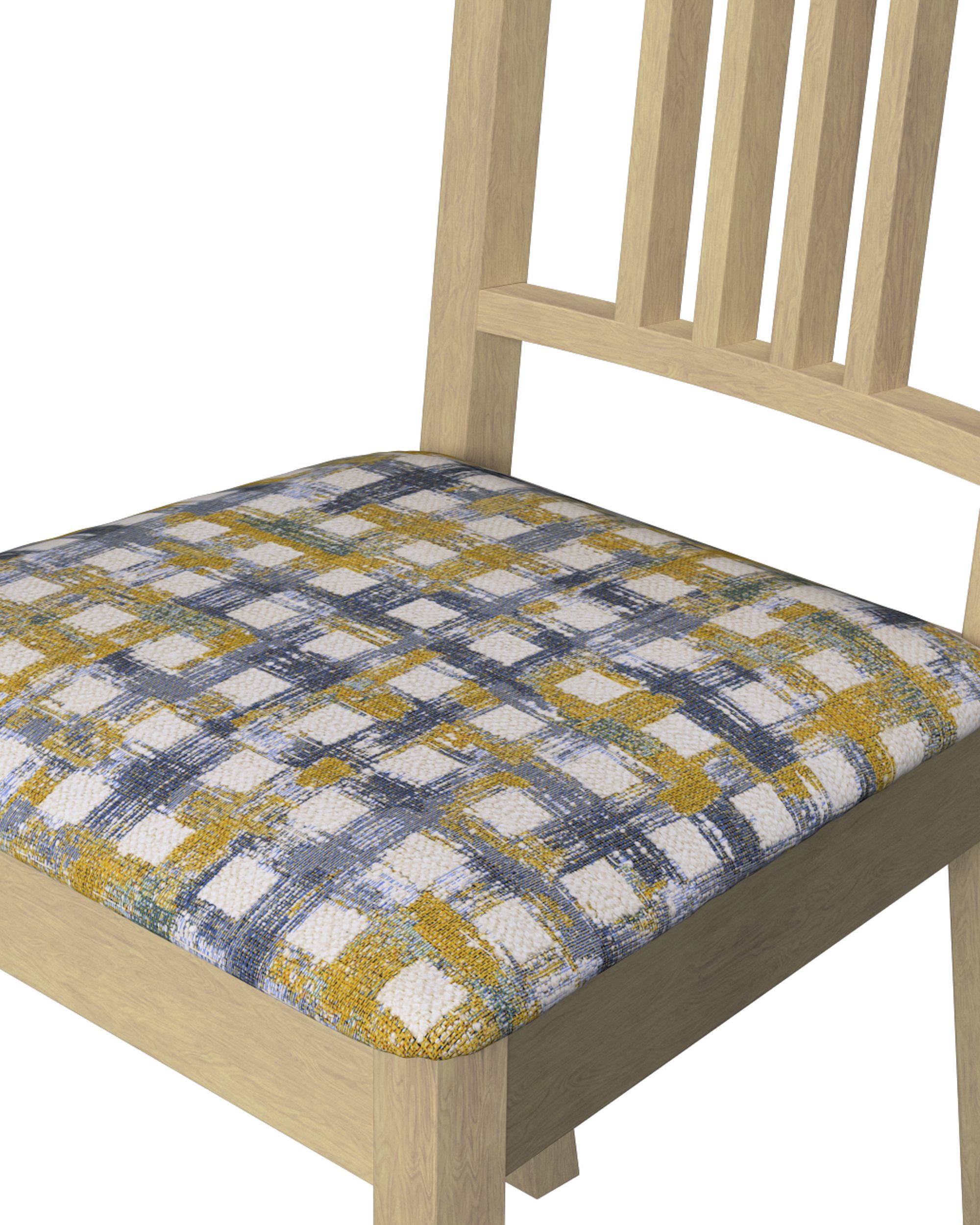 Husa scaun Ikea Börje culoare albastru Țesătură împletitură, cu model (hover)