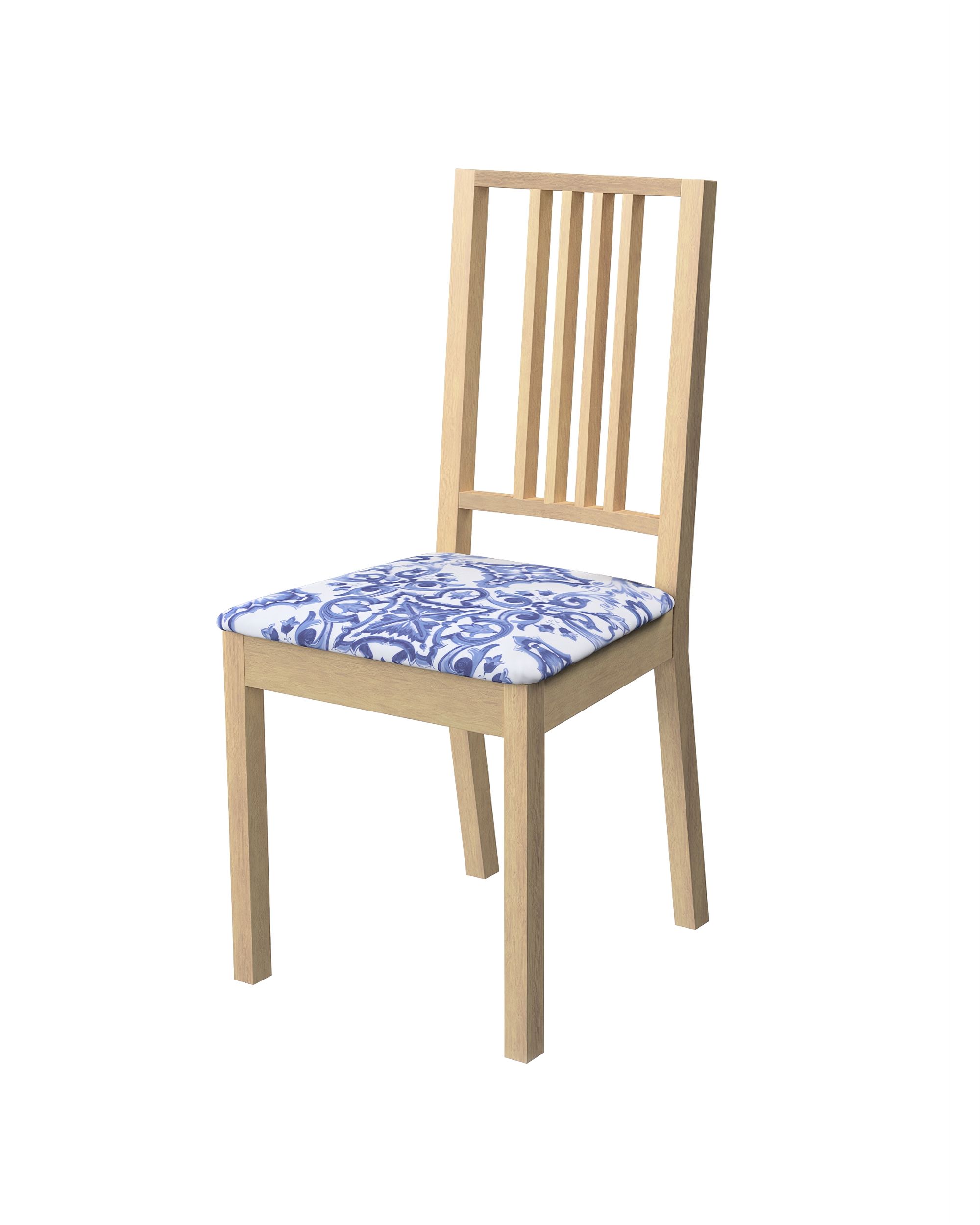 Husa scaun Ikea Börje culoare albastru Țesătură cu model