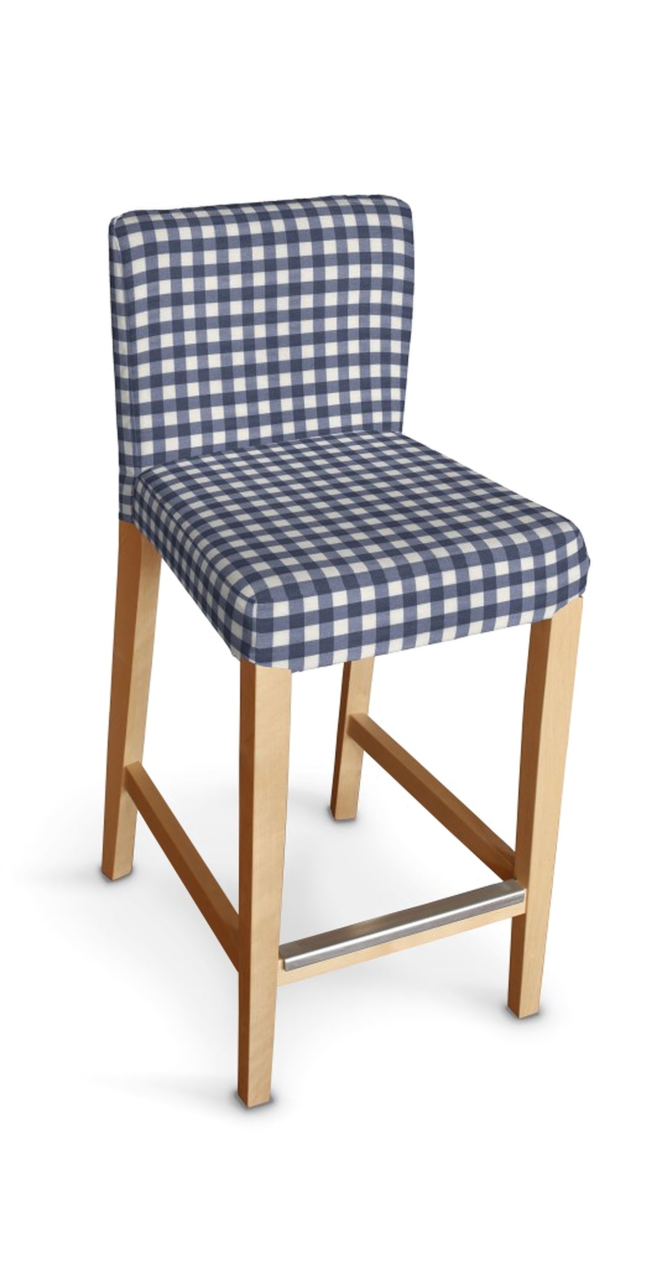 Husa taburet bar Ikea Henriksdal culoare bleumarin Țesătură cu model