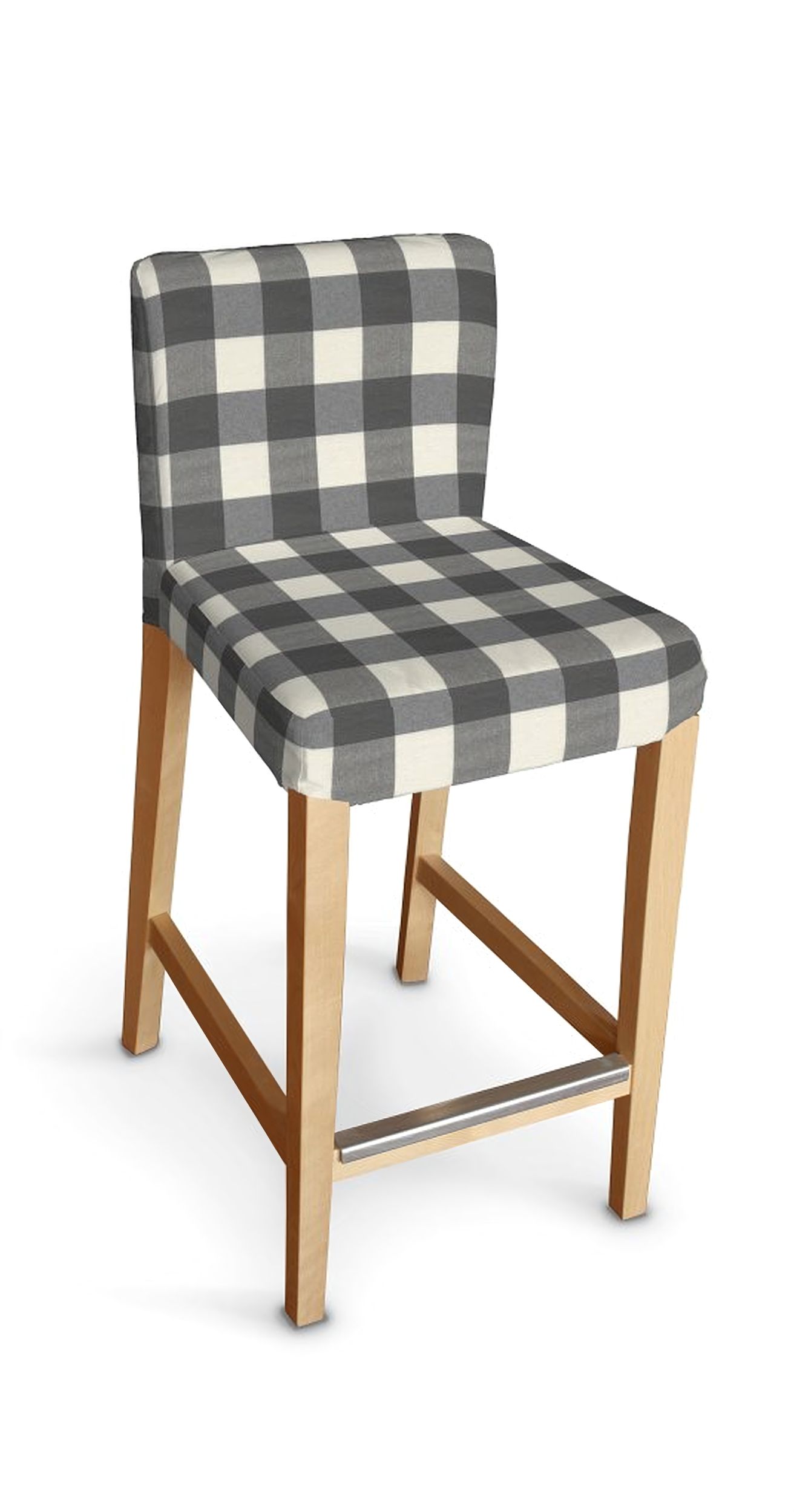 Husa taburet bar Ikea Henriksdal culoare gri Țesătură cu model
