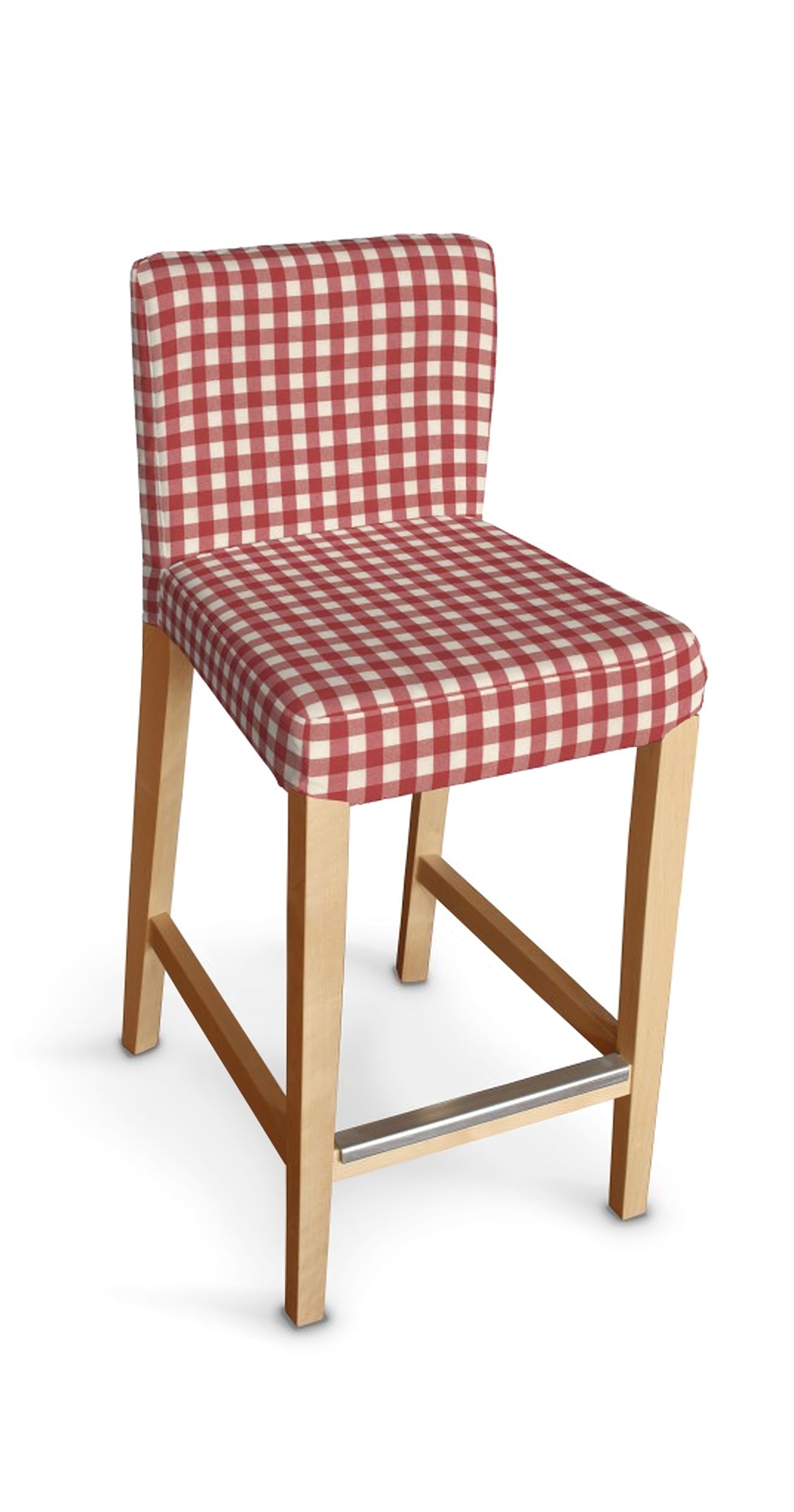 Husa taburet bar Ikea Henriksdal culoare roșu Țesătură cu model