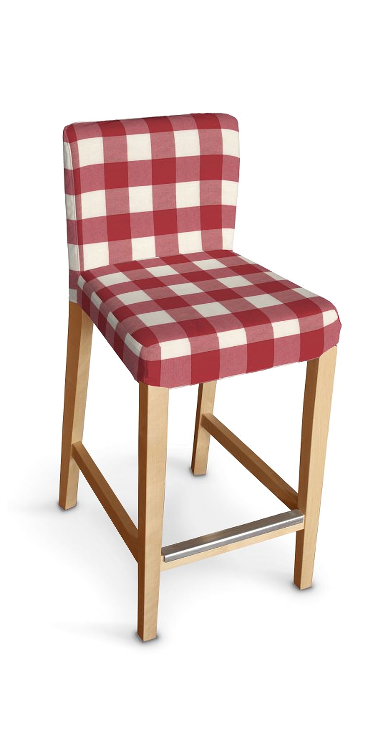 Husa taburet bar Ikea Henriksdal culoare roșu Țesătură cu model